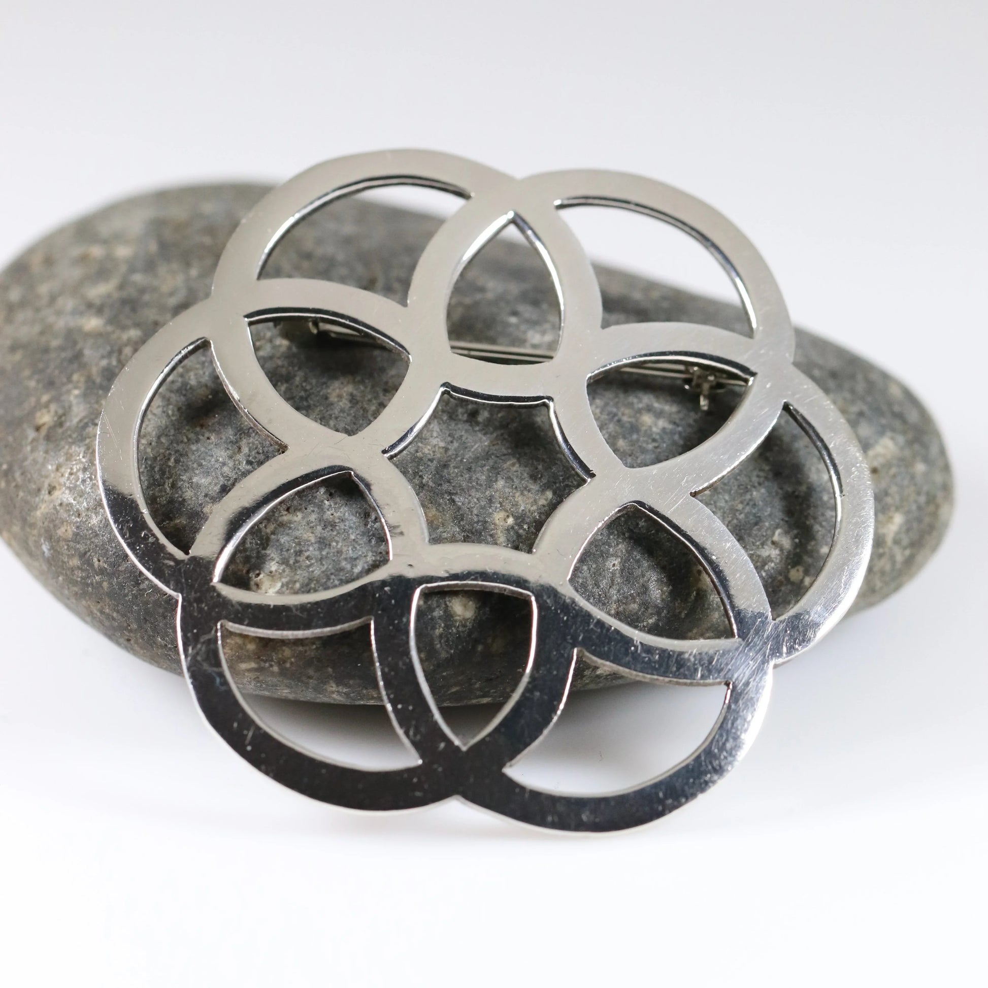 Vintage Taxco Silver Mexican Jewelry | Geometric Statement Brooch Mexico - Carmel Fine Silver Jewelry