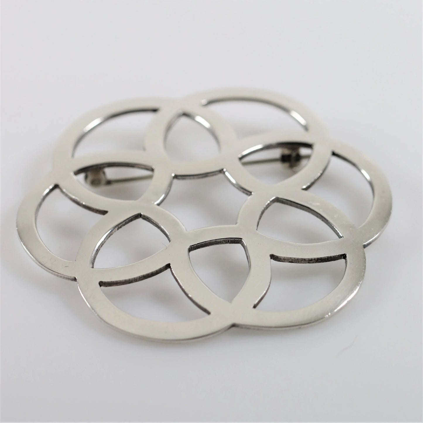 Vintage Taxco Silver Mexican Jewelry | Geometric Statement Brooch Mexico - Carmel Fine Silver Jewelry