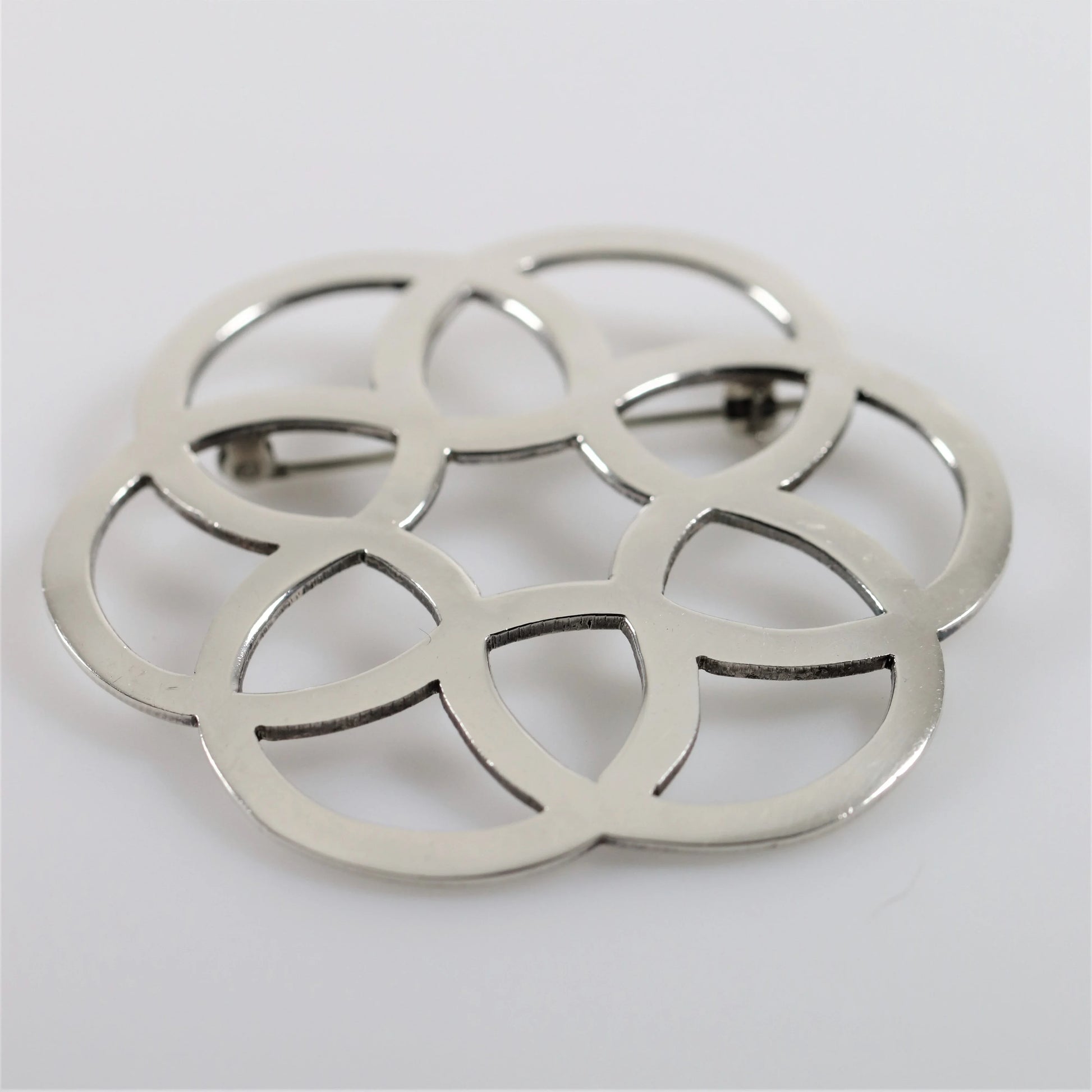 Vintage Taxco Silver Mexican Jewelry | Geometric Statement Brooch Mexico - Carmel Fine Silver Jewelry
