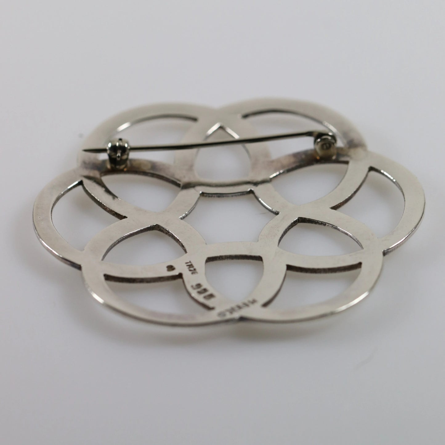 Vintage Taxco Silver Mexican Jewelry | Geometric Statement Brooch Mexico - Carmel Fine Silver Jewelry