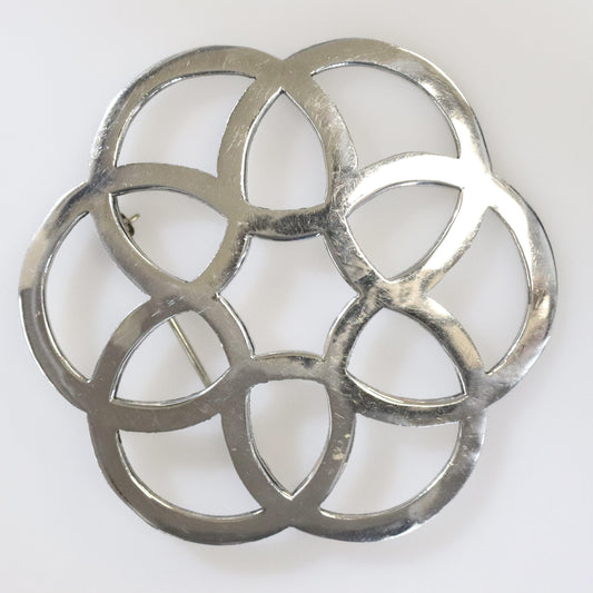 Vintage Taxco Silver Mexican Jewelry | Geometric Statement Brooch Mexico - Carmel FSJ