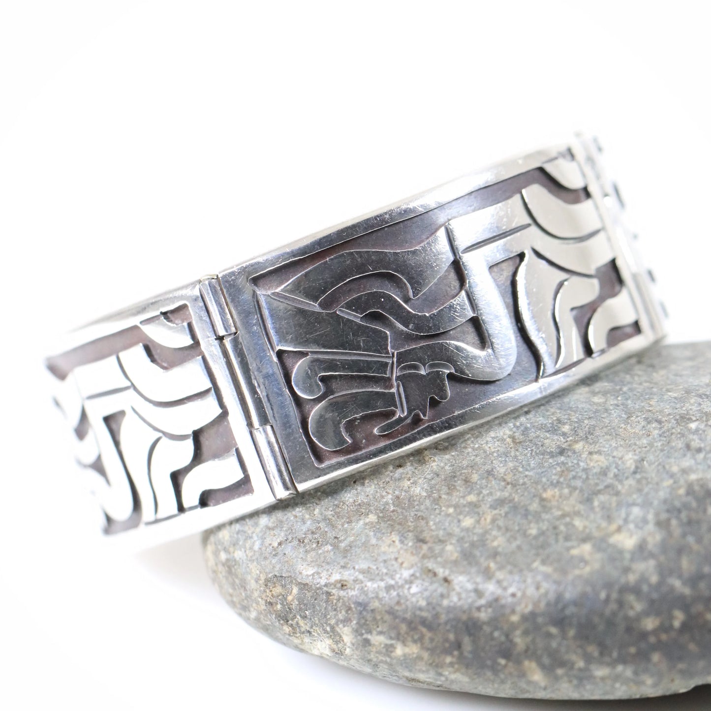 Vintage Taxco Silver | Beto Mid-Century Sterling Silver Mexican Bracelet - Carmel Fine Silver Jewelry