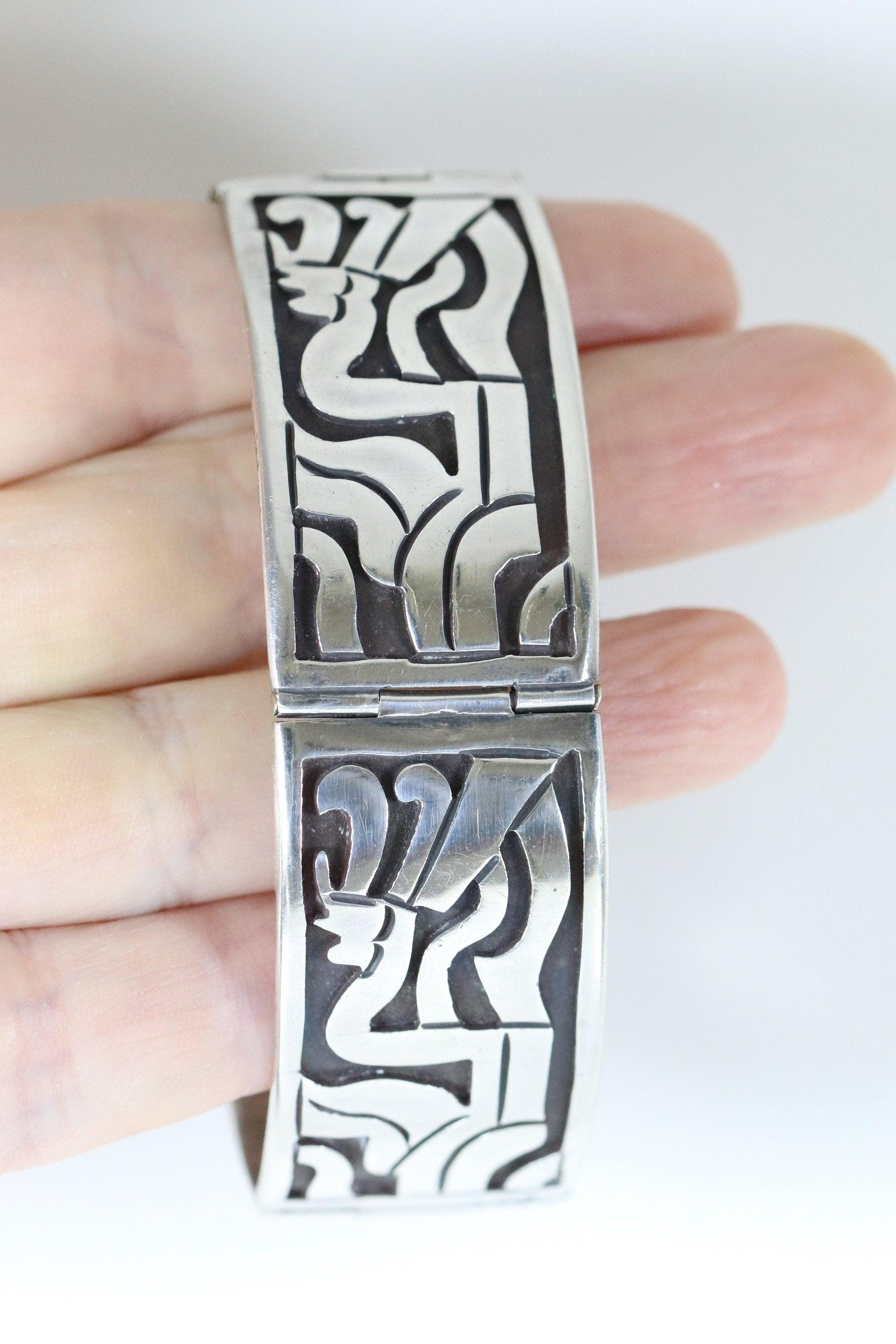 Vintage Taxco Silver | Beto Mid-Century Sterling Silver Mexican Bracelet - Carmel Fine Silver Jewelry