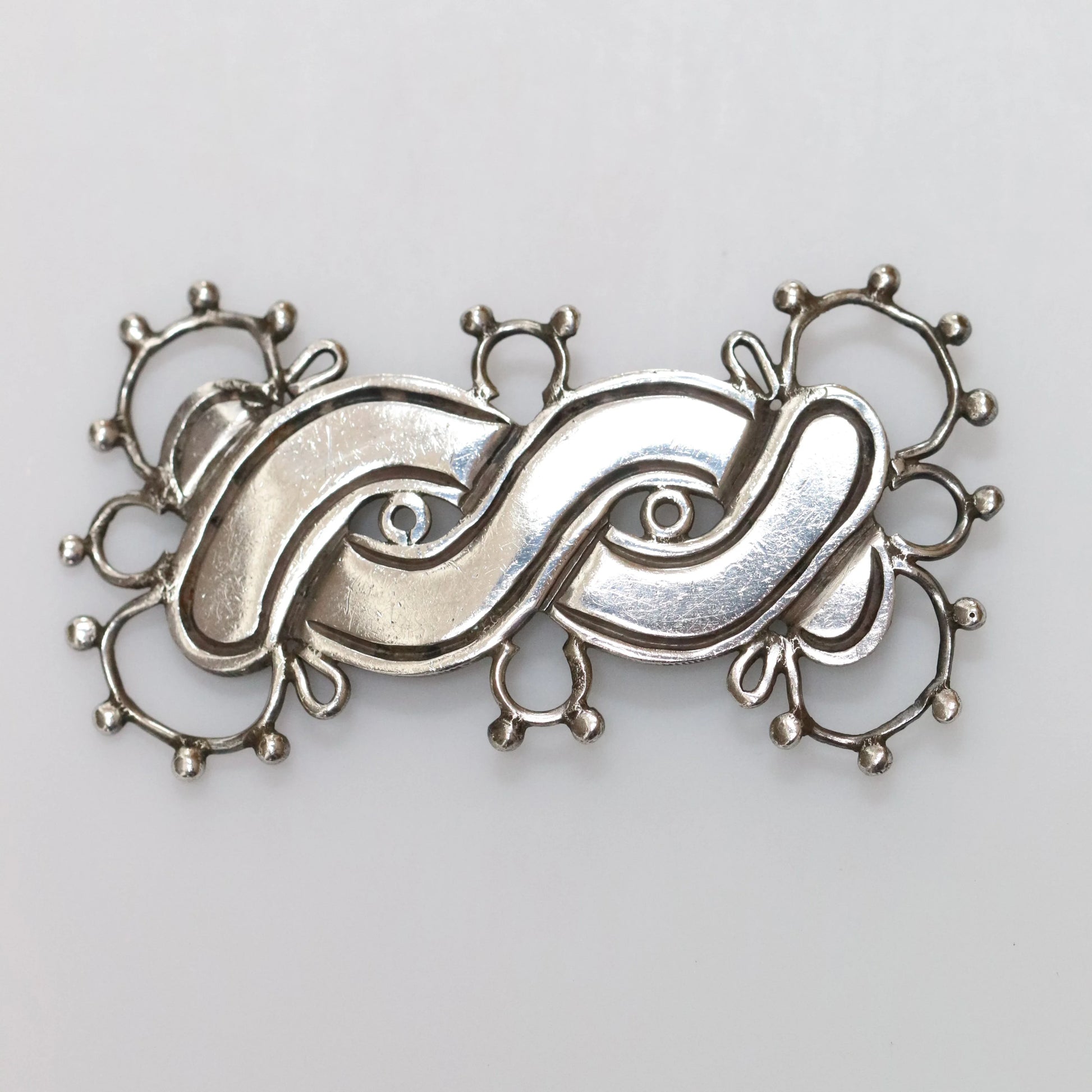 Vintage William Spratling Jewelry | 980 Sterling Silver Figurate Brooch Taxco Mexico - Carmel Fine Silver Jewelry