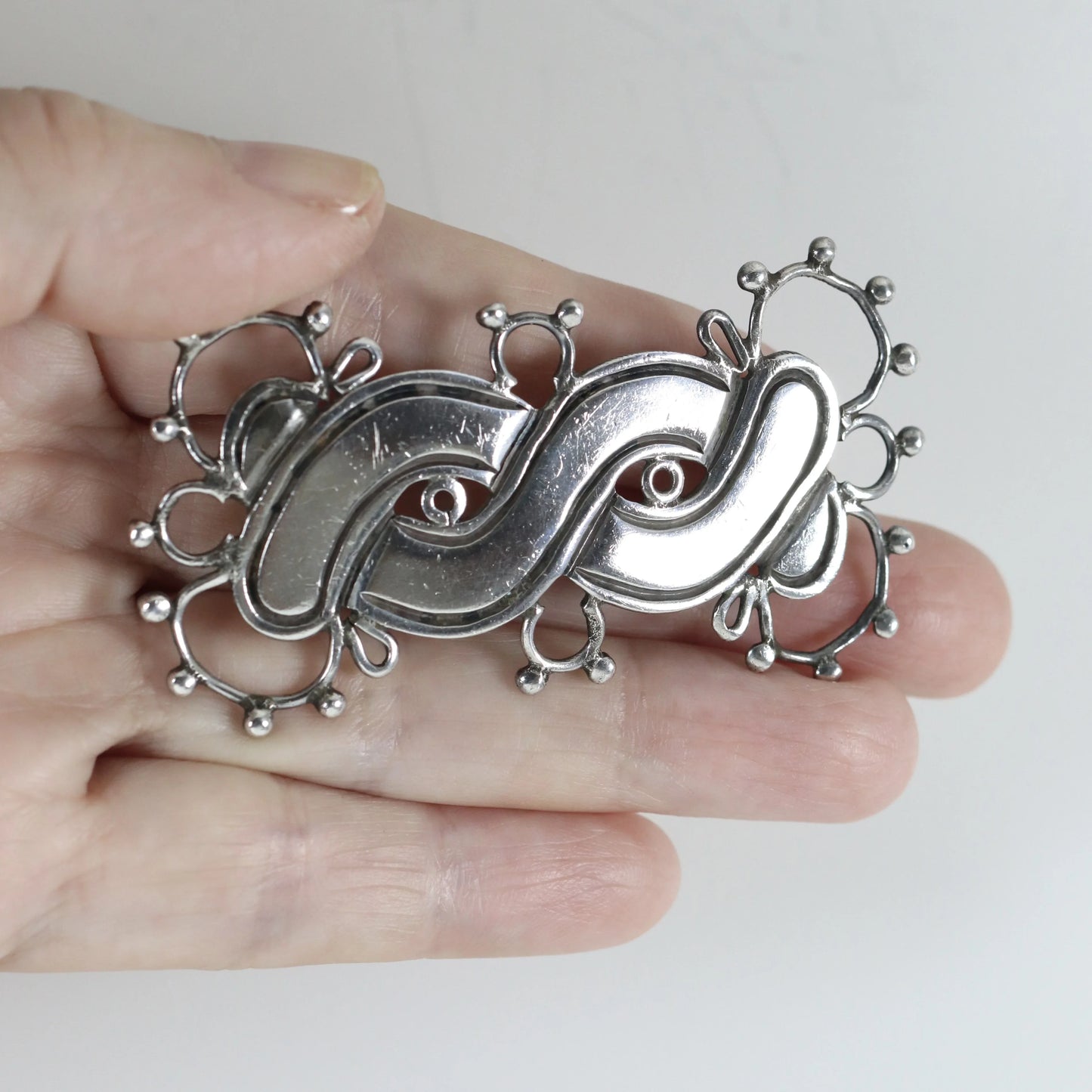 Vintage William Spratling Jewelry | 980 Sterling Silver Figurate Brooch Taxco Mexico - Carmel Fine Silver Jewelry