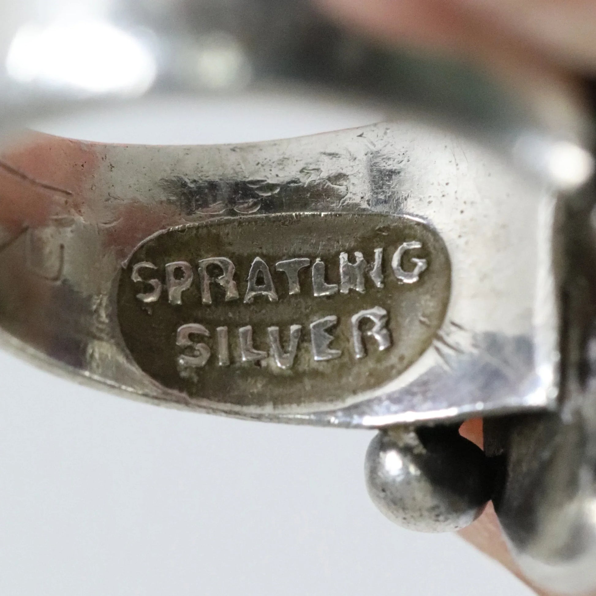 Vintage William Spratling Jewelry | Beaded Mid-Century Amethyst Statement Ring Mexico (US 5 3/4) - Carmel Fine Silver Jewelry