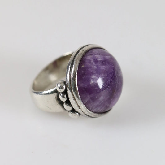 Taxco William Spratling Statement Ring | Vintage Sterling Silver | Amethyst Mid-Century Mexico - Carmel FSJ