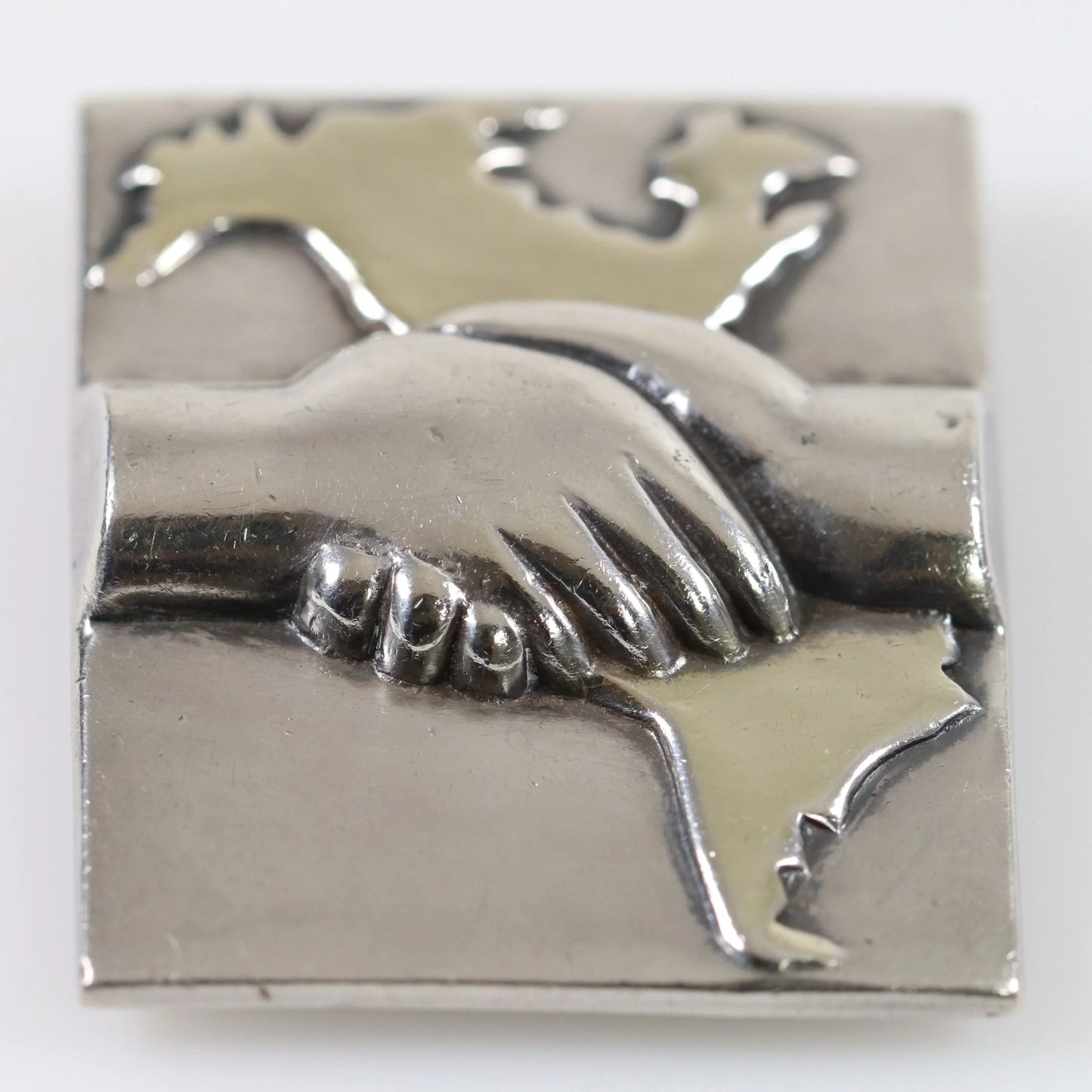 Vintage William Spratling Jewelry | Continental Solidarity Brooch Taxco, Mexico - Carmel Fine Silver Jewelry