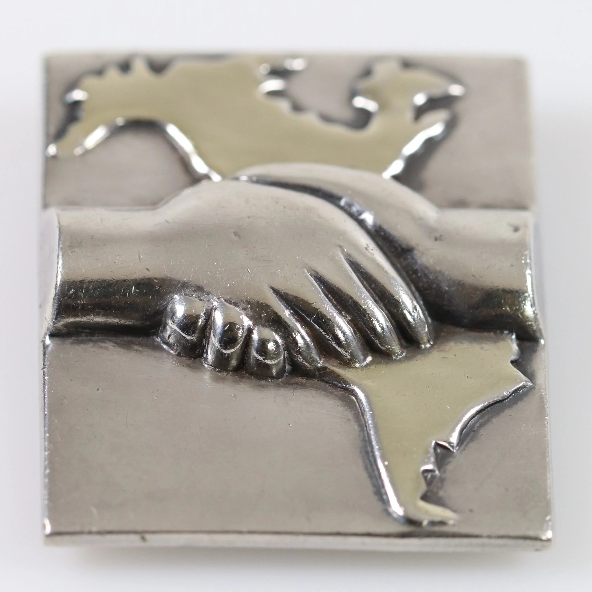 Vintage William Spratling Jewelry | Continental Solidarity Brooch Taxco, Mexico - Carmel Fine Silver Jewelry