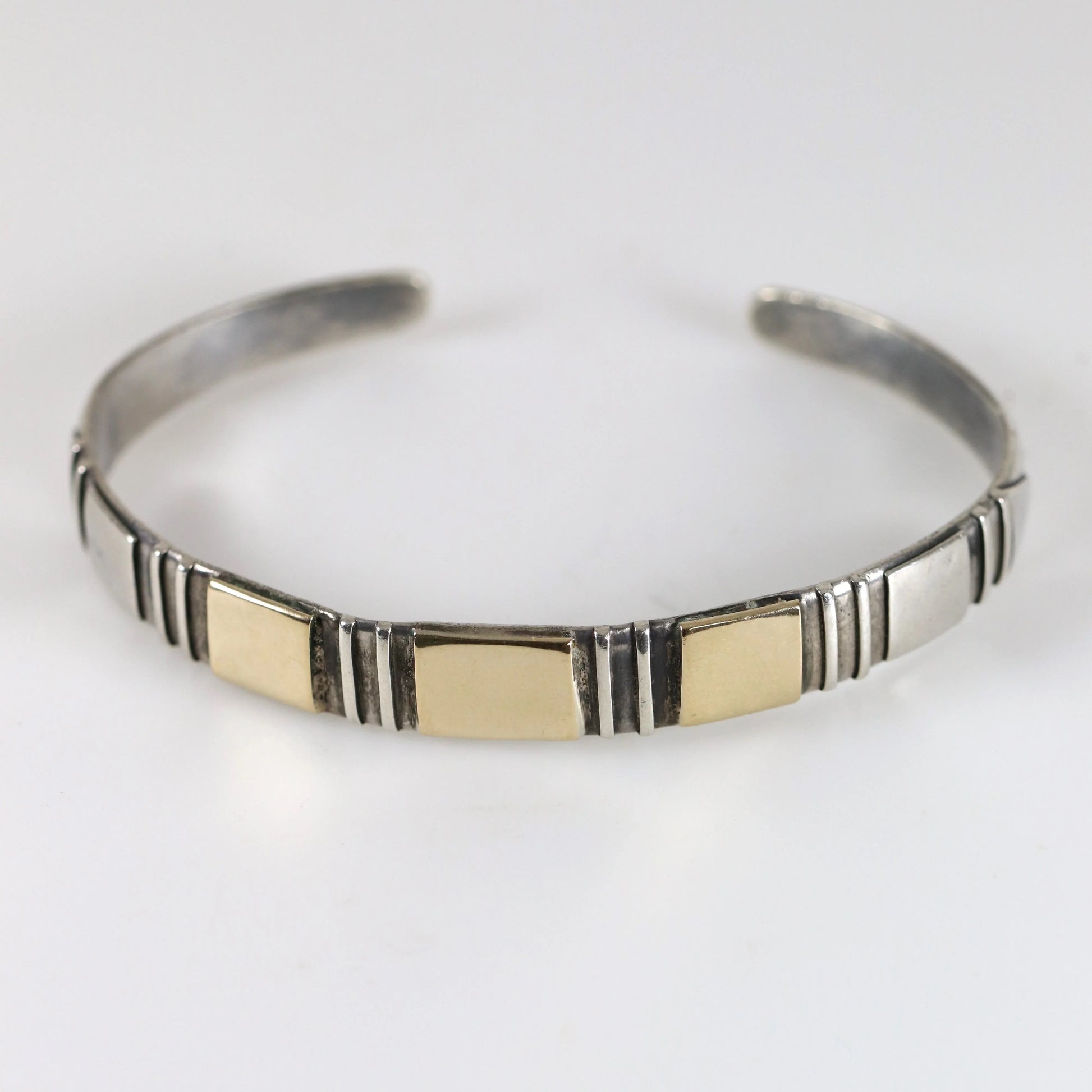 Vintage William Spratling Jewelry | Gilded Gold Sterling Silver Cuff Taxco Mexico - Carmel Fine Silver Jewelry