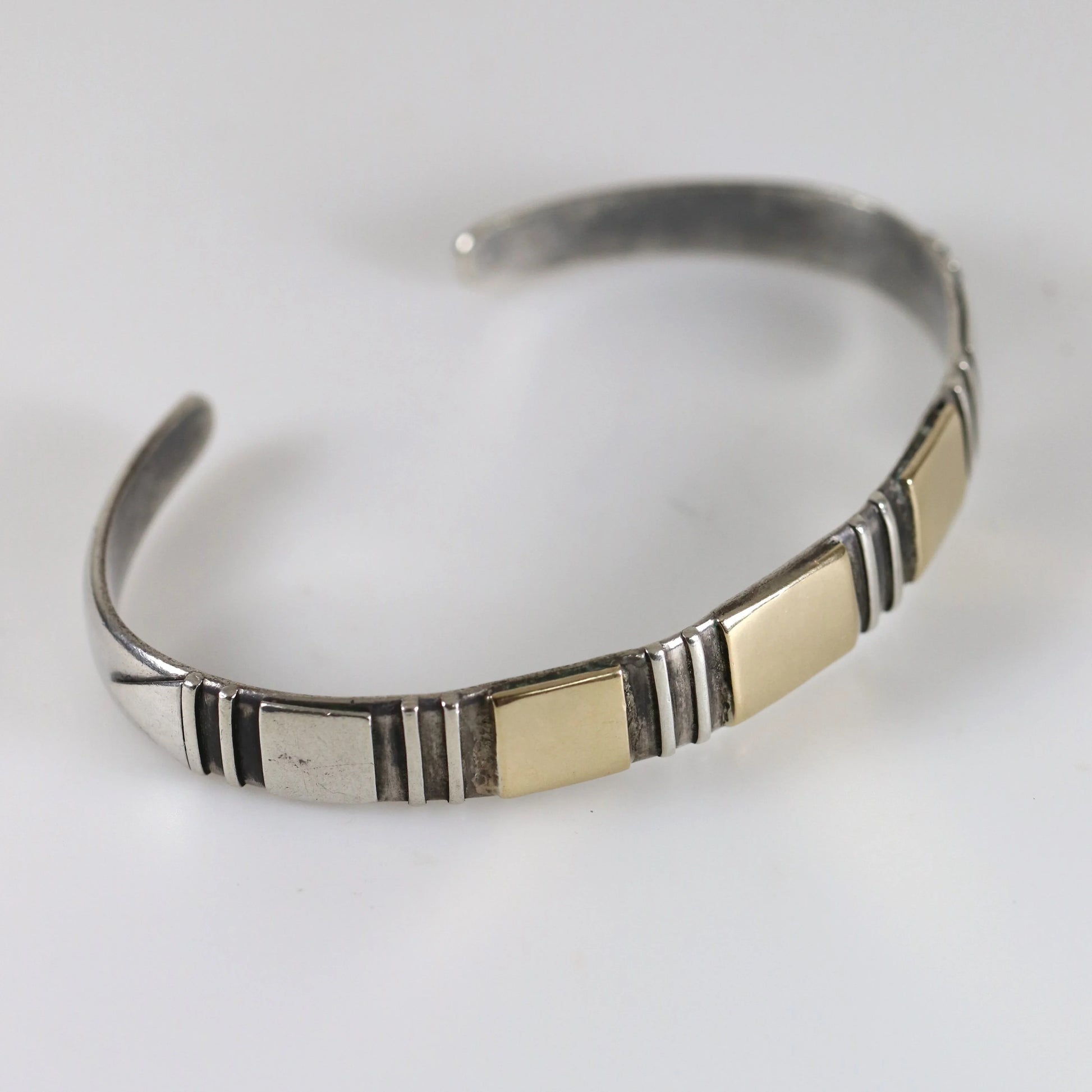 Vintage William Spratling Jewelry | Gilded Gold Sterling Silver Cuff Taxco Mexico - Carmel Fine Silver Jewelry