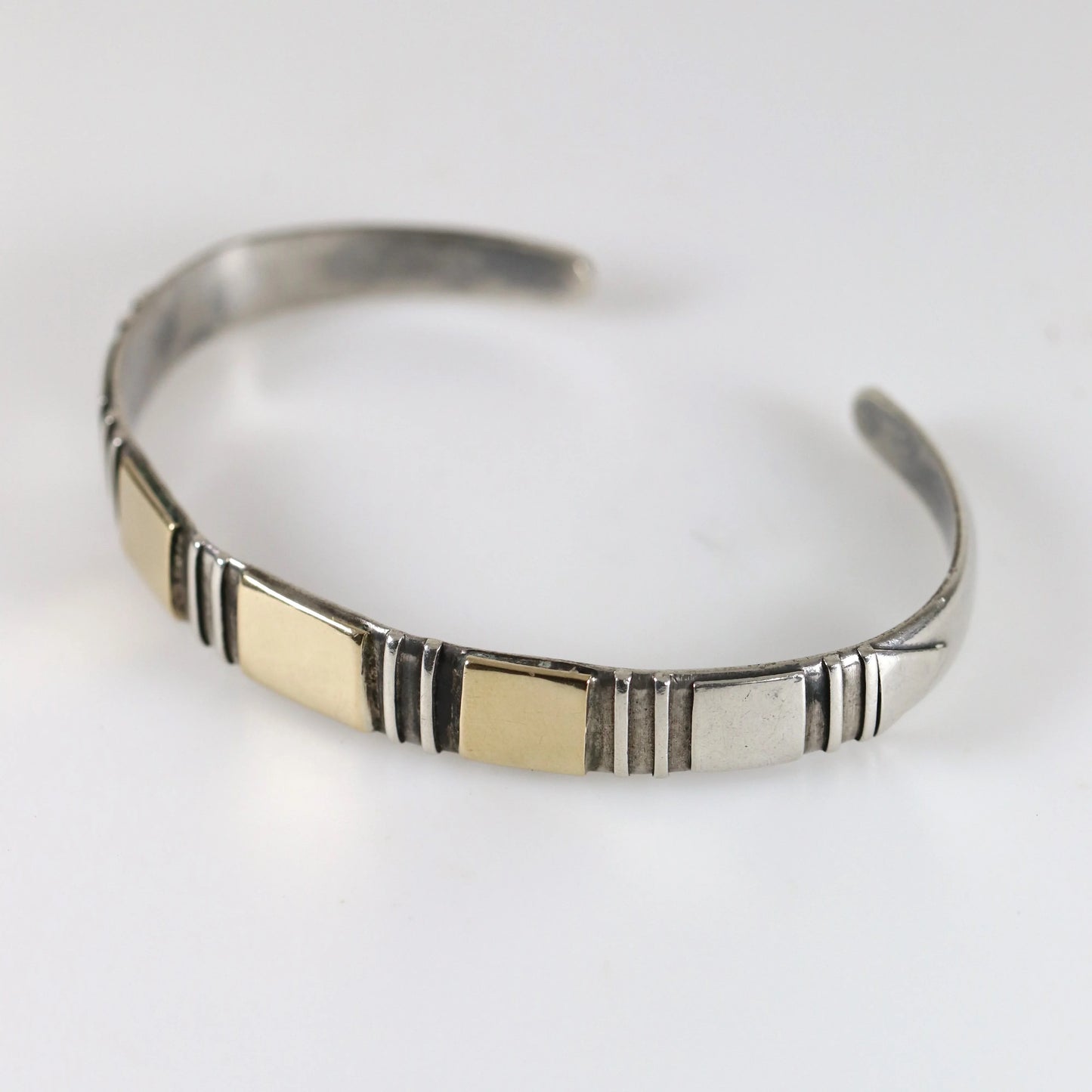 Vintage William Spratling Jewelry | Gilded Gold Sterling Silver Cuff Taxco Mexico - Carmel Fine Silver Jewelry