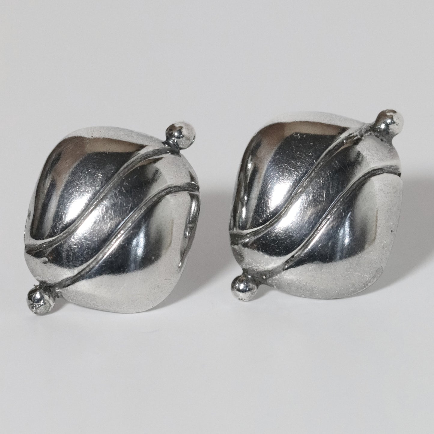 Vintage William Spratling Jewelry | Iconic Pillow Earrings Mexico - Carmel Fine Silver Jewelry