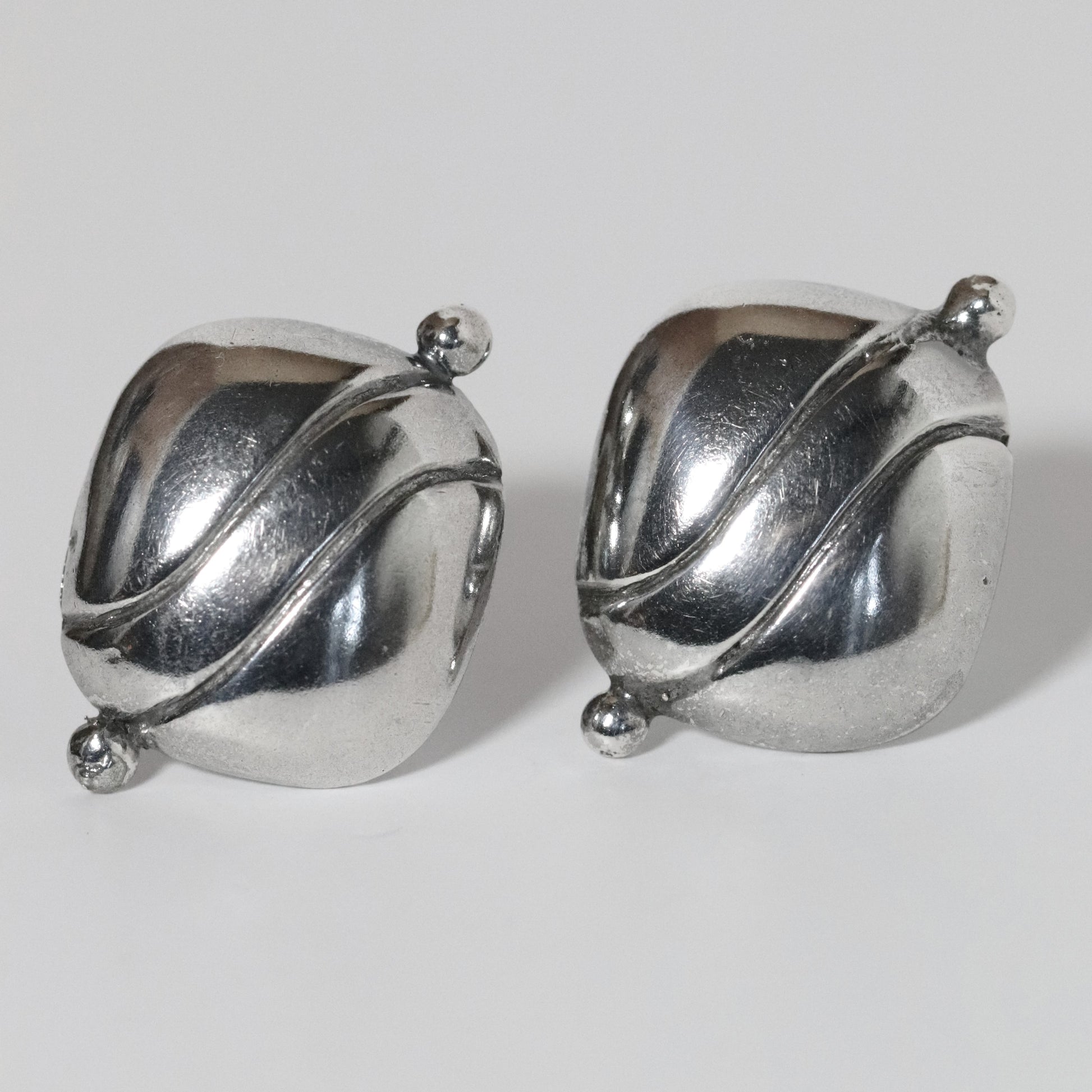 Vintage William Spratling Jewelry | Iconic Pillow Earrings Mexico - Carmel Fine Silver Jewelry