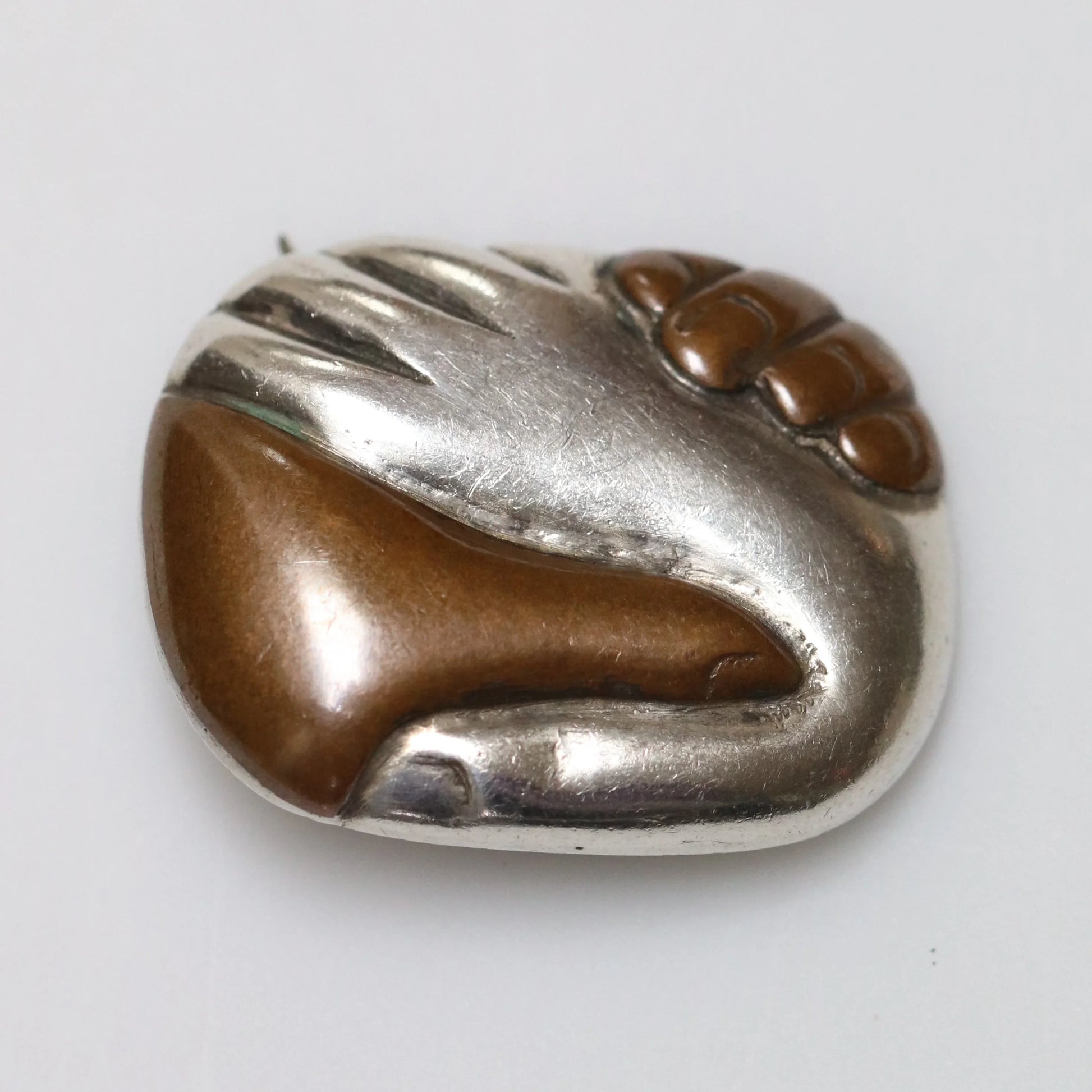 Vintage William Spratling Jewelry | Married Metal Continental Solidarity Brooch Mexico - Carmel Fine Silver Jewelry