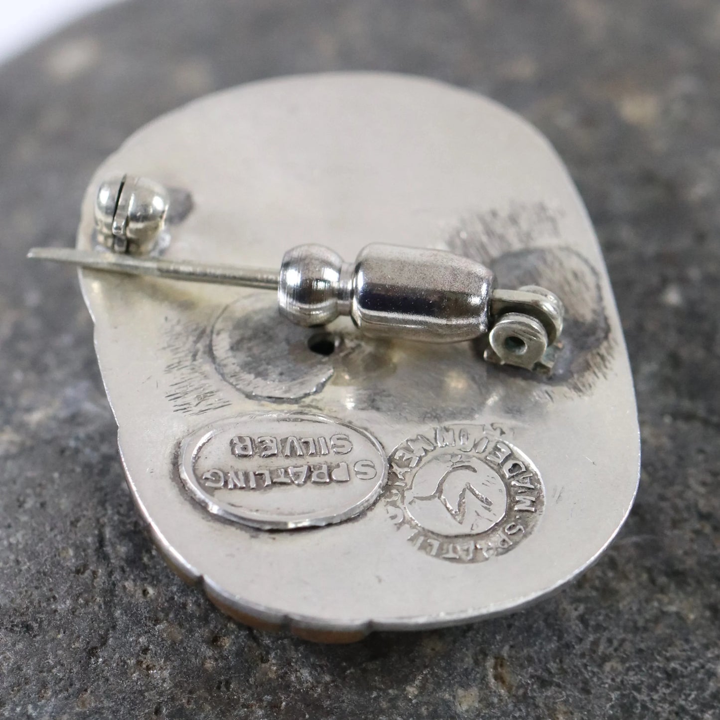 Vintage William Spratling Jewelry | Married Metal Continental Solidarity Brooch Mexico - Carmel Fine Silver Jewelry