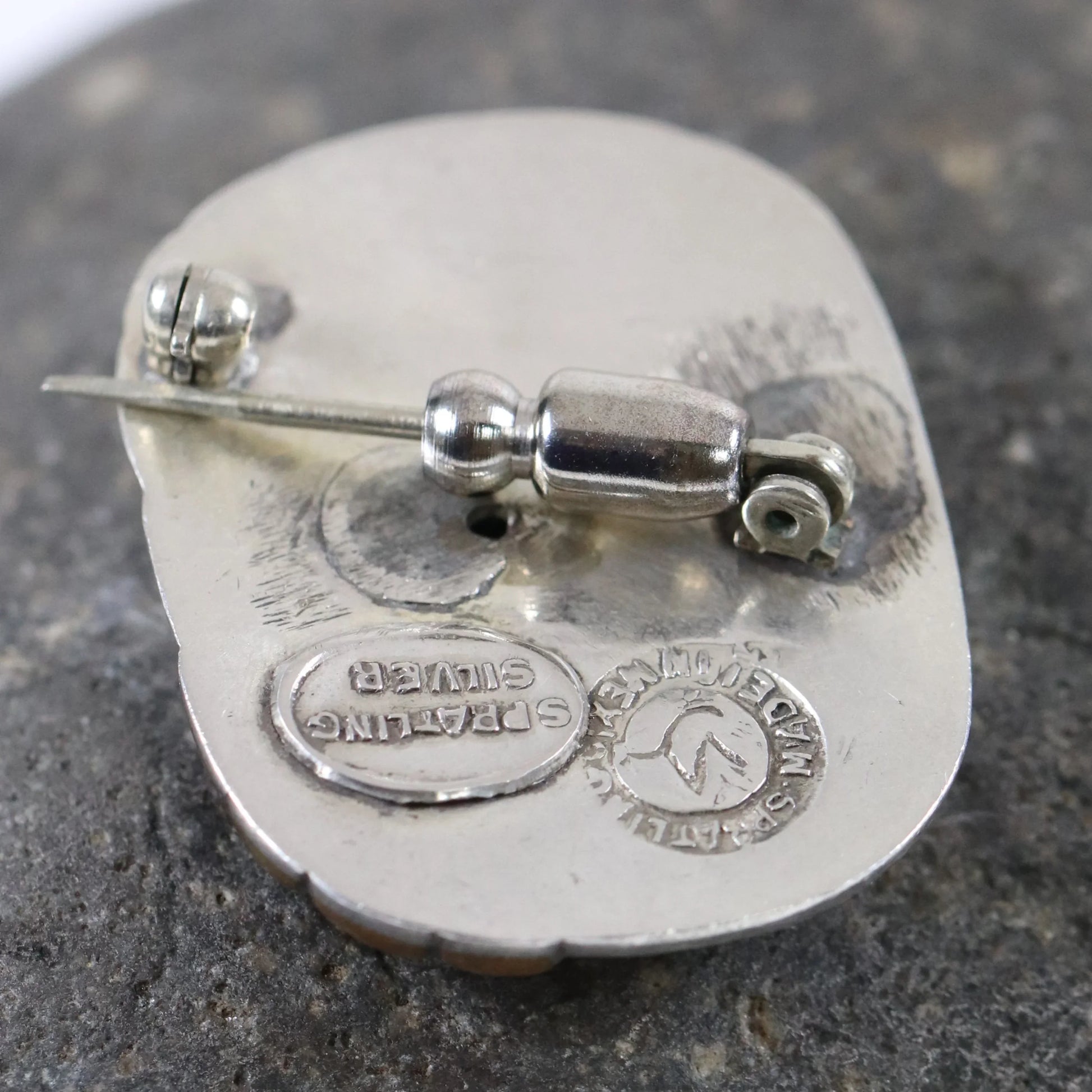 Vintage William Spratling Jewelry | Married Metal Continental Solidarity Brooch Mexico - Carmel Fine Silver Jewelry