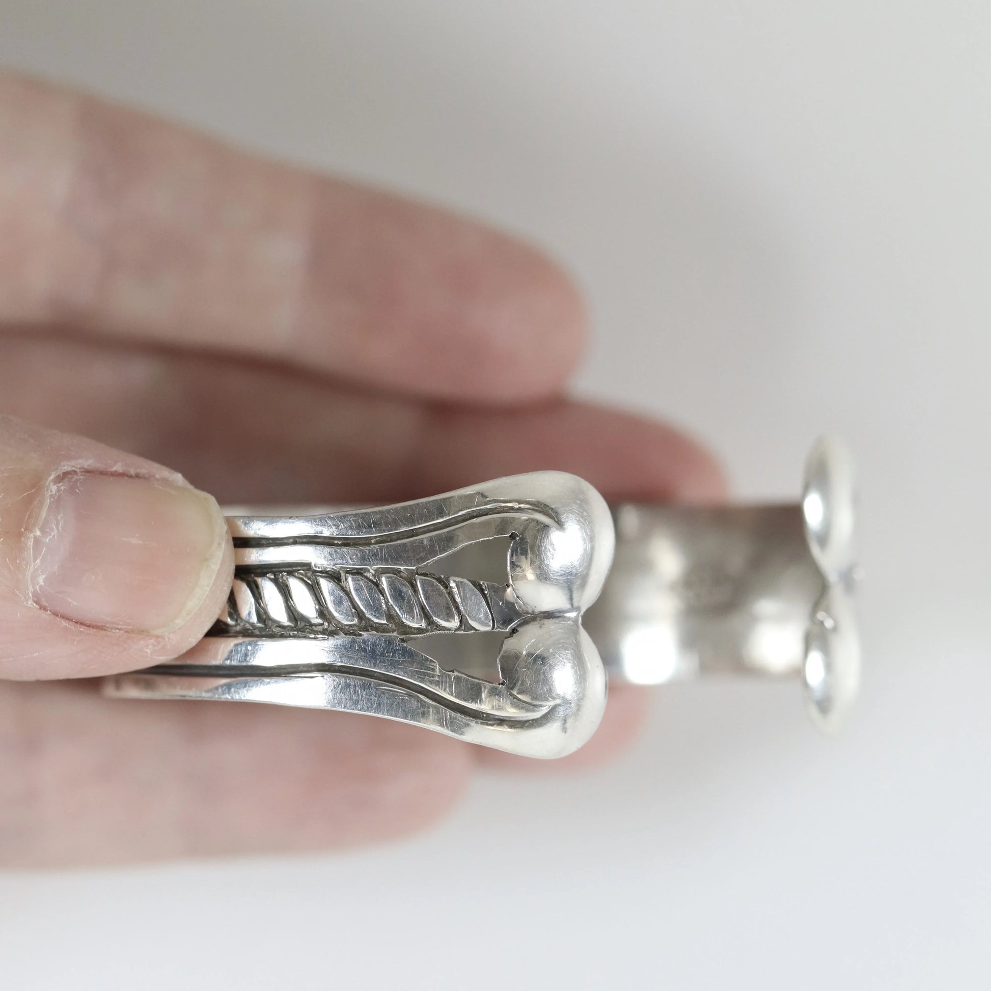 Vintage William Spratling Jewelry | Mid-Century Dog Bone Cuff Taxco Mexico - Carmel Fine Silver Jewelry