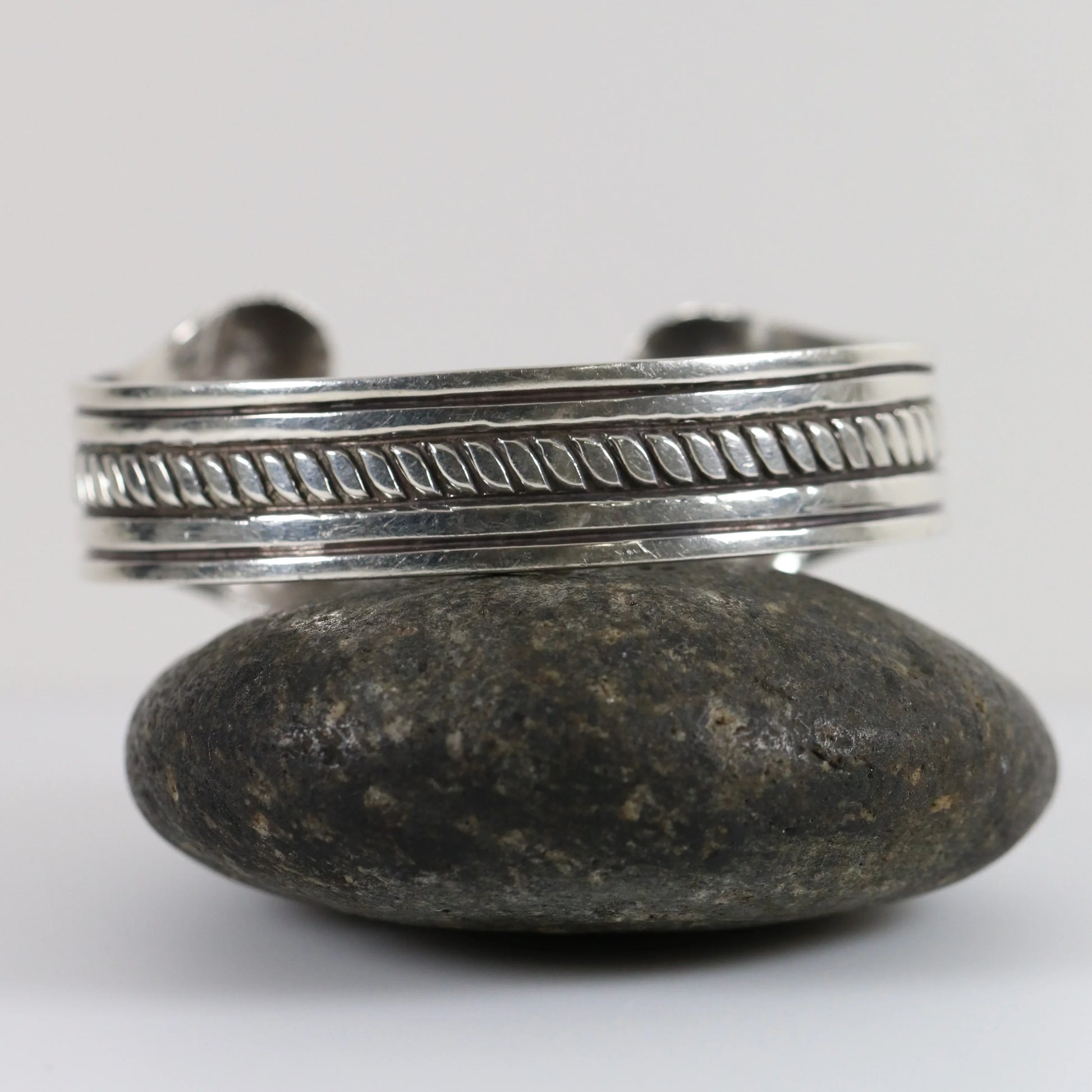 Vintage William Spratling Jewelry | Mid-Century Dog Bone Cuff Taxco Mexico - Carmel Fine Silver Jewelry