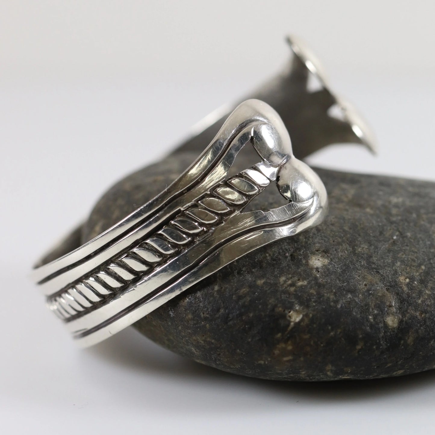 Vintage William Spratling Jewelry | Mid-Century Dog Bone Cuff Taxco Mexico - Carmel Fine Silver Jewelry