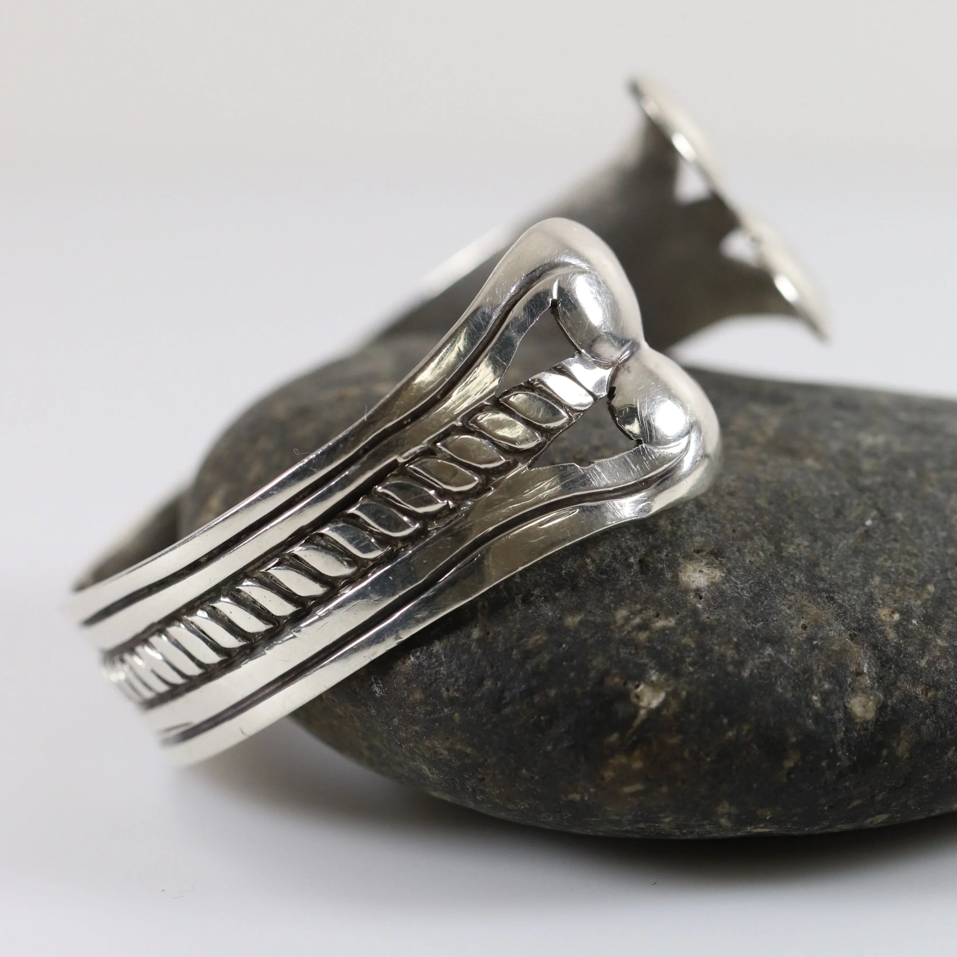 Vintage William Spratling Jewelry | Mid-Century Dog Bone Cuff Taxco Mexico - Carmel Fine Silver Jewelry