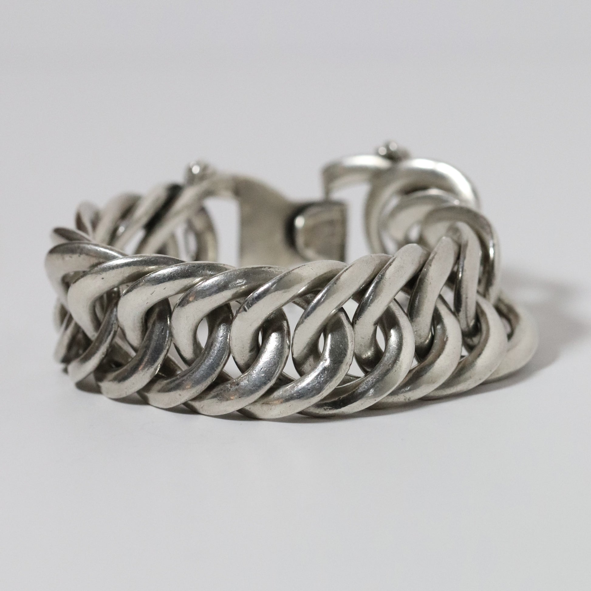 Vintage William Spratling Jewelry | Modernist Round Silver Bracelet Mexico - Carmel Fine Silver Jewelry