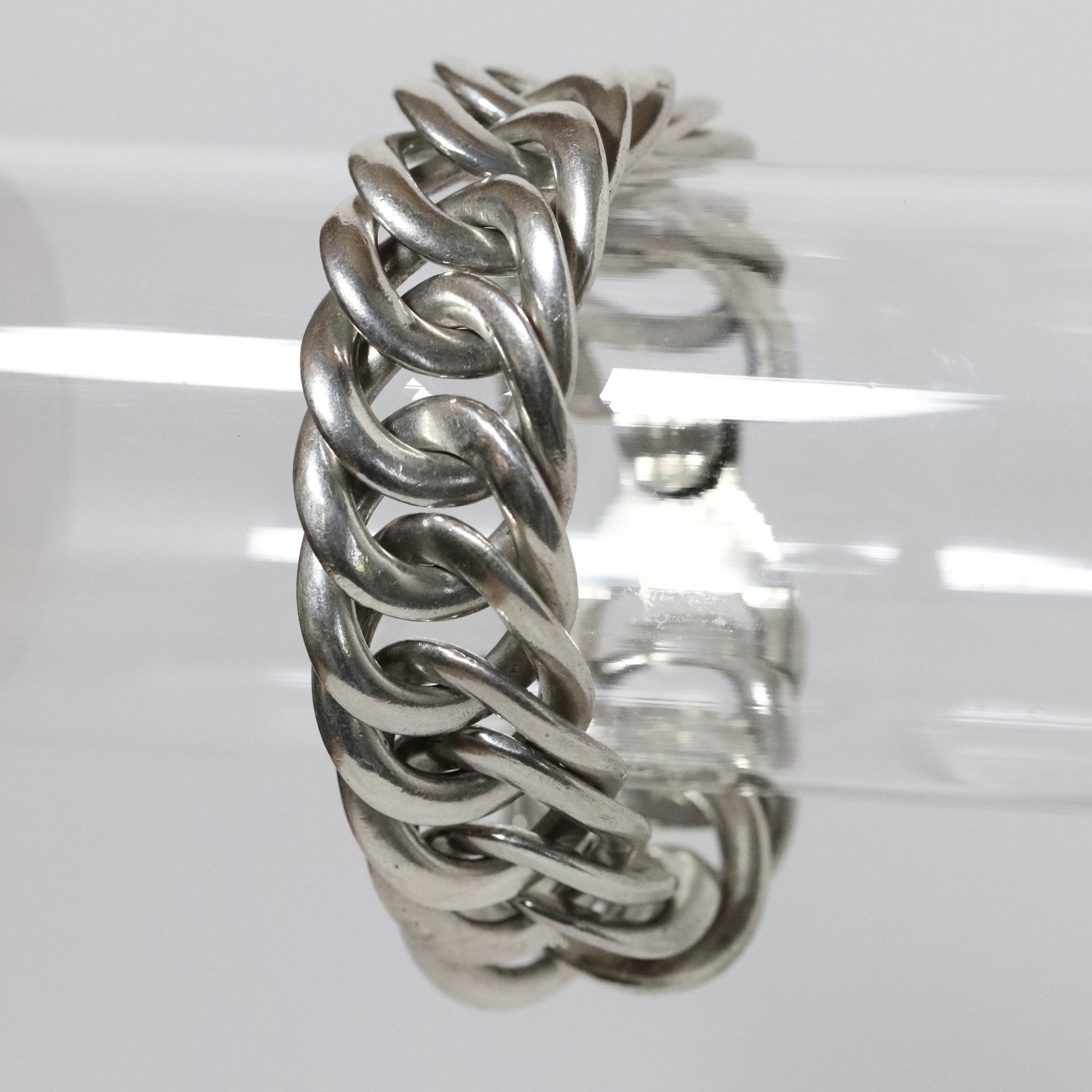 Vintage William Spratling Jewelry | Modernist Round Silver Bracelet Mexico - Carmel Fine Silver Jewelry