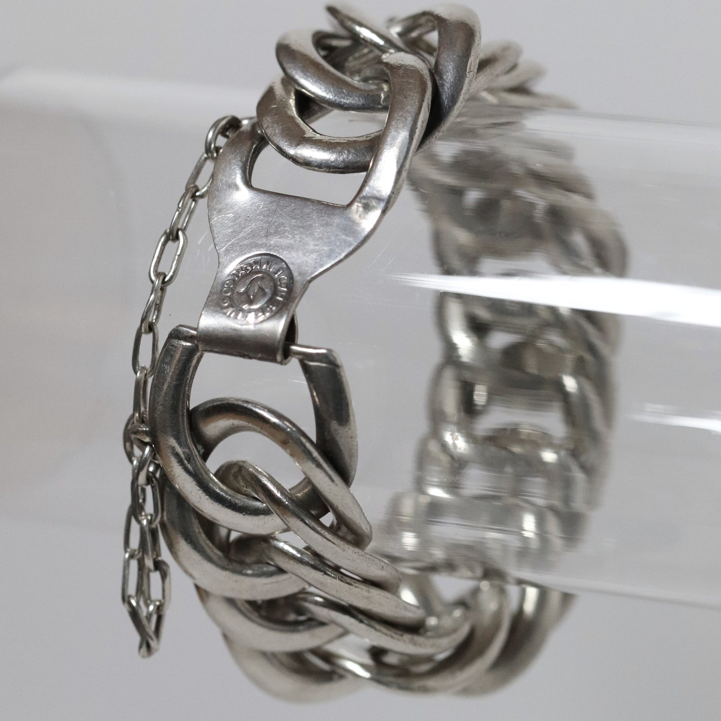 Vintage William Spratling Jewelry | Modernist Round Silver Bracelet Mexico - Carmel Fine Silver Jewelry