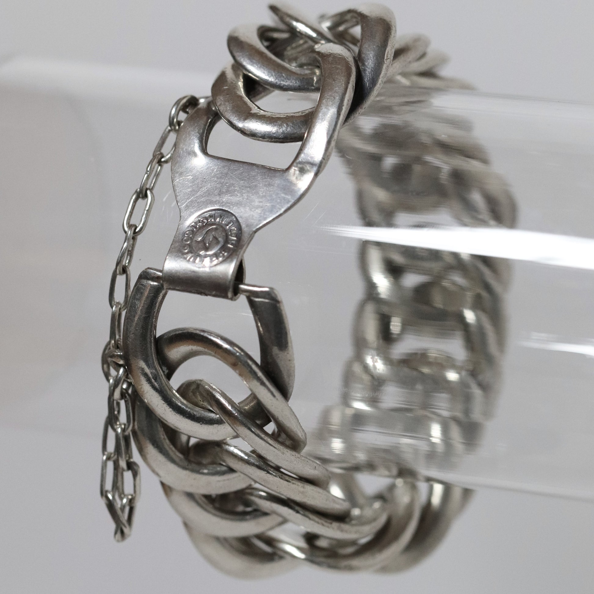 Vintage William Spratling Jewelry | Modernist Round Silver Bracelet Mexico - Carmel Fine Silver Jewelry