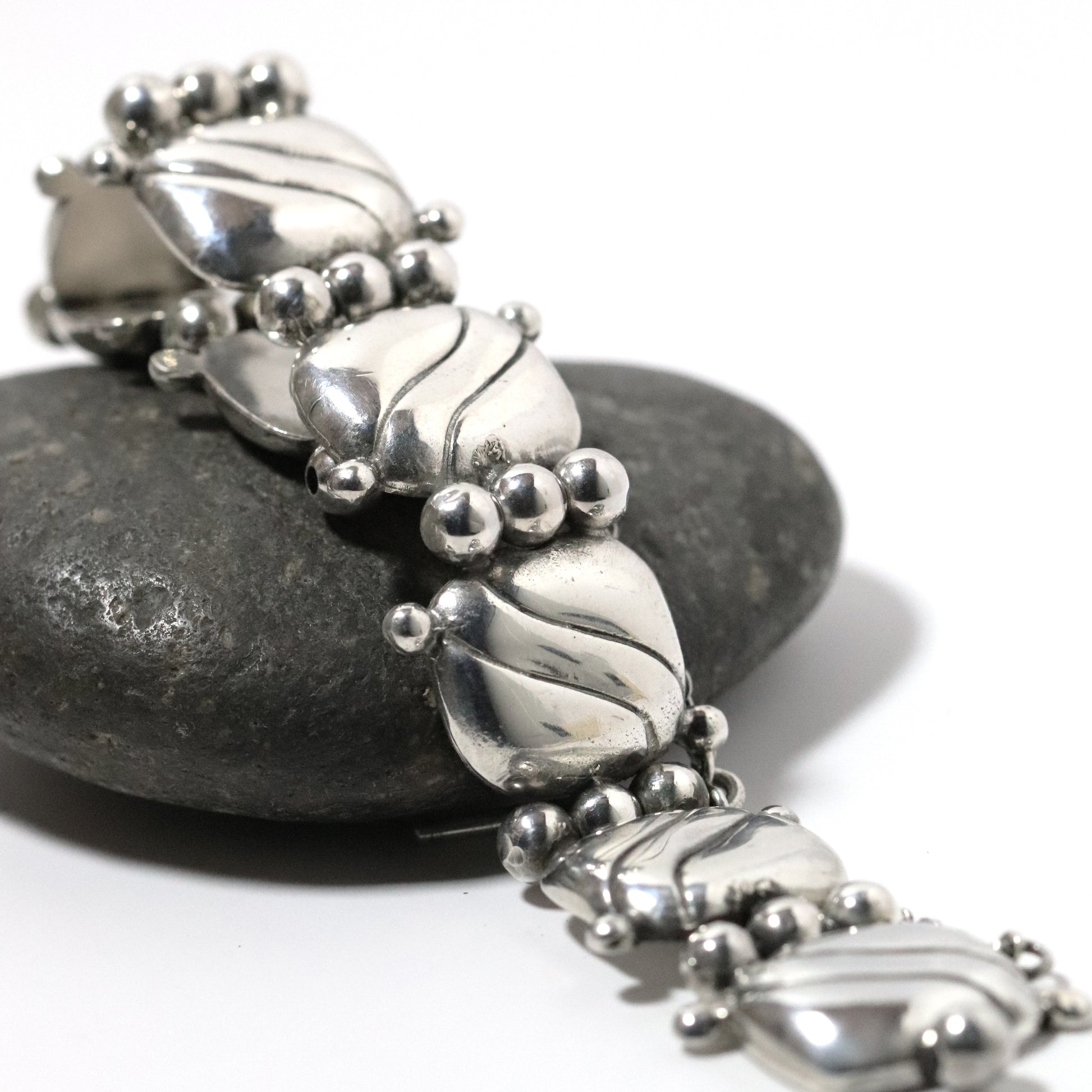 Vintage William Spratling Jewelry | Pillow Bracelet Mexico Silver 1940s - Carmel Fine Silver Jewelry