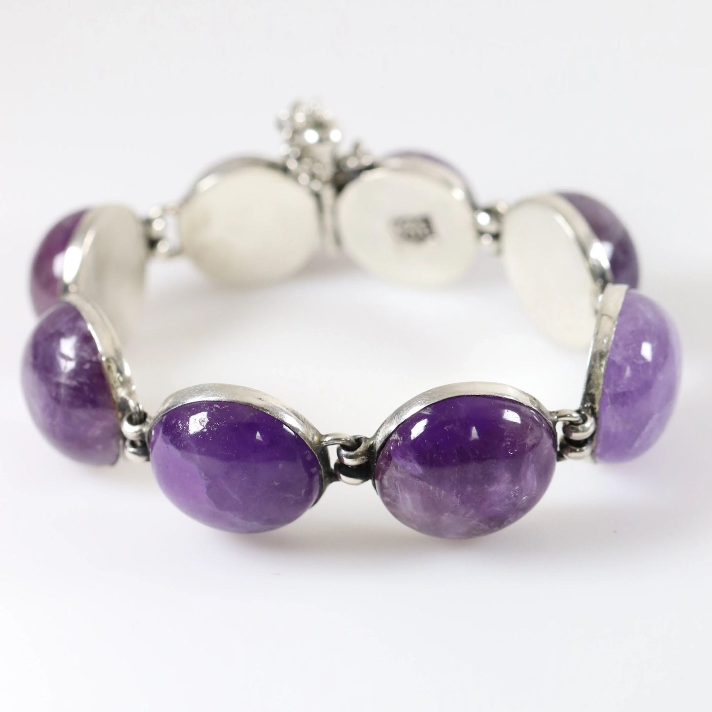 Vintage William Spratling Jewelry | Rare Amethyst Statement Bracelet 980 Sterling Silver Mexico - Carmel Fine Silver Jewelry