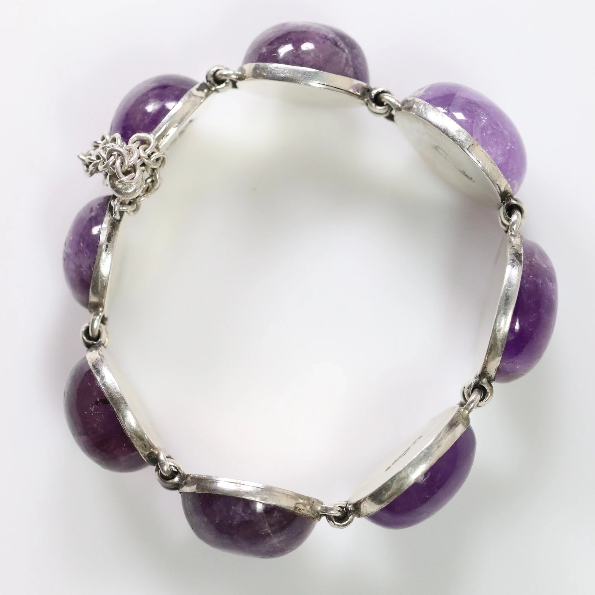Vintage William Spratling Jewelry | Rare Amethyst Statement Bracelet 980 Sterling Silver Mexico - Carmel Fine Silver Jewelry
