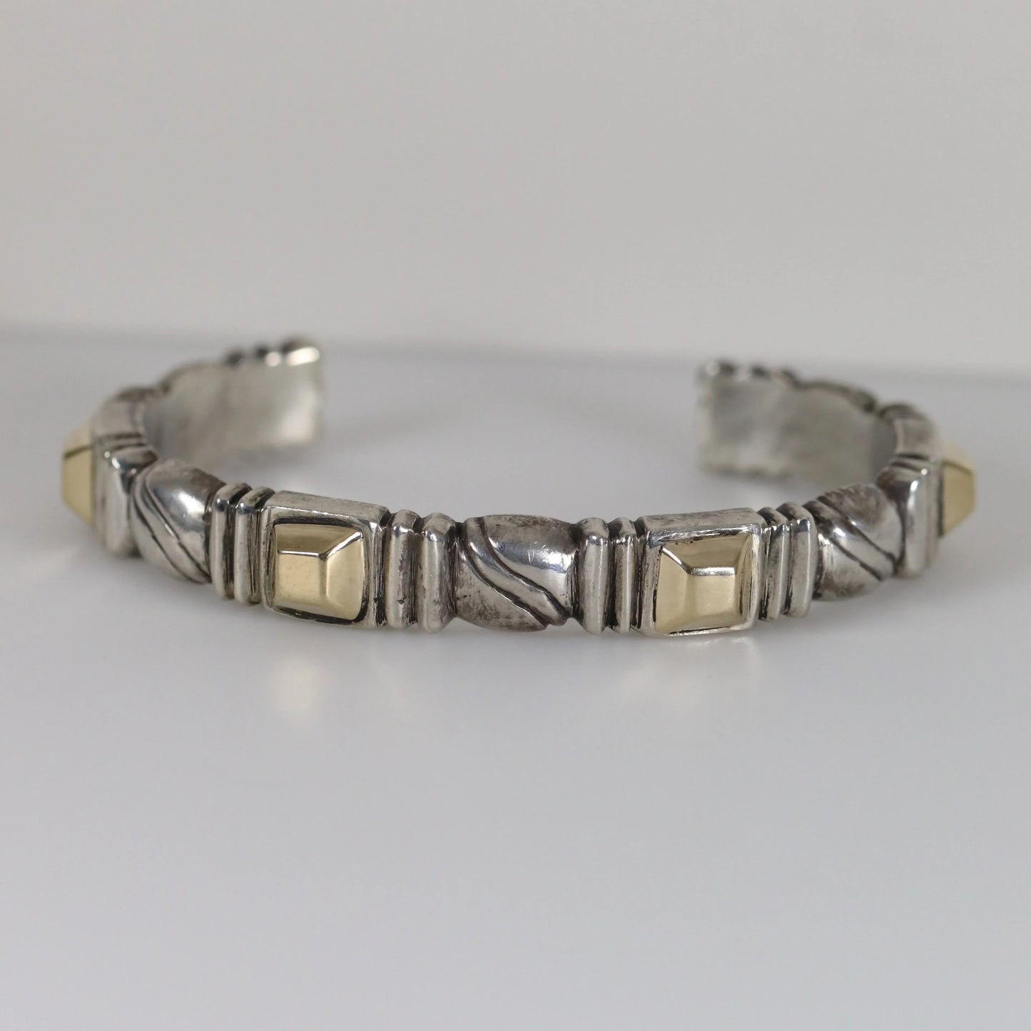 Vintage William Spratling Jewelry | Rare Taxco Handcrafted Gold Gilded Cuff 980 Sterling Silver Cuff Bracelet Mexico - Carmel Fine Silver Jewelry