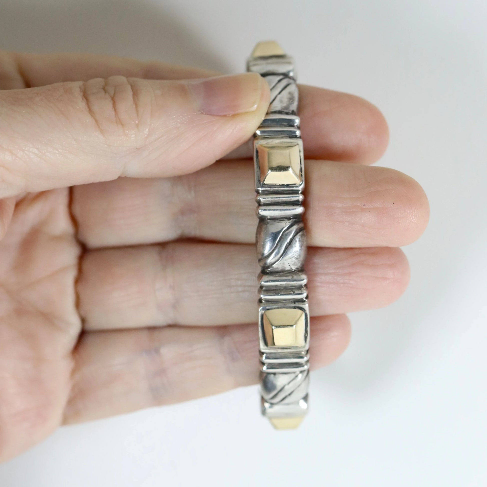 Vintage William Spratling Jewelry | Rare Taxco Handcrafted Gold Gilded Cuff 980 Sterling Silver Cuff Bracelet Mexico - Carmel Fine Silver Jewelry