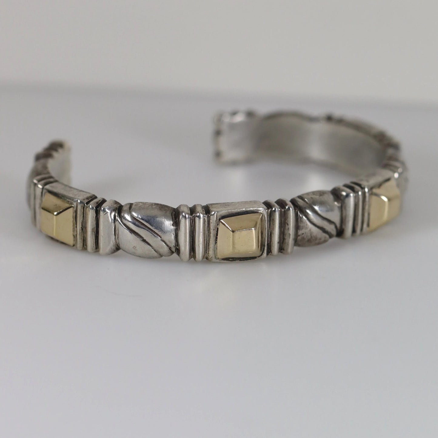 Vintage William Spratling Jewelry | Rare Taxco Handcrafted Gold Gilded Cuff 980 Sterling Silver Cuff Bracelet Mexico - Carmel Fine Silver Jewelry