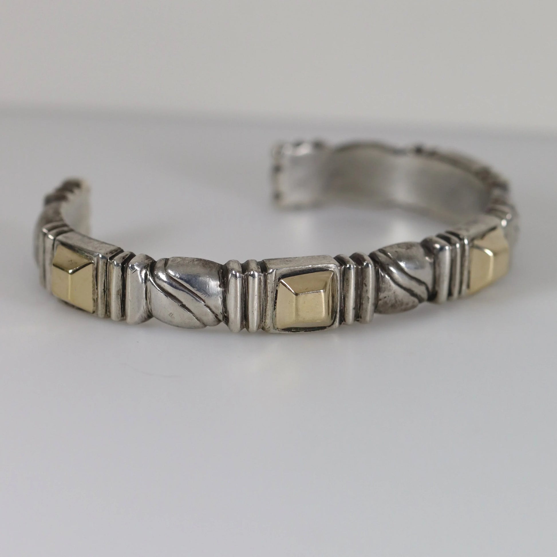 Vintage William Spratling Jewelry | Rare Taxco Handcrafted Gold Gilded Cuff 980 Sterling Silver Cuff Bracelet Mexico - Carmel Fine Silver Jewelry