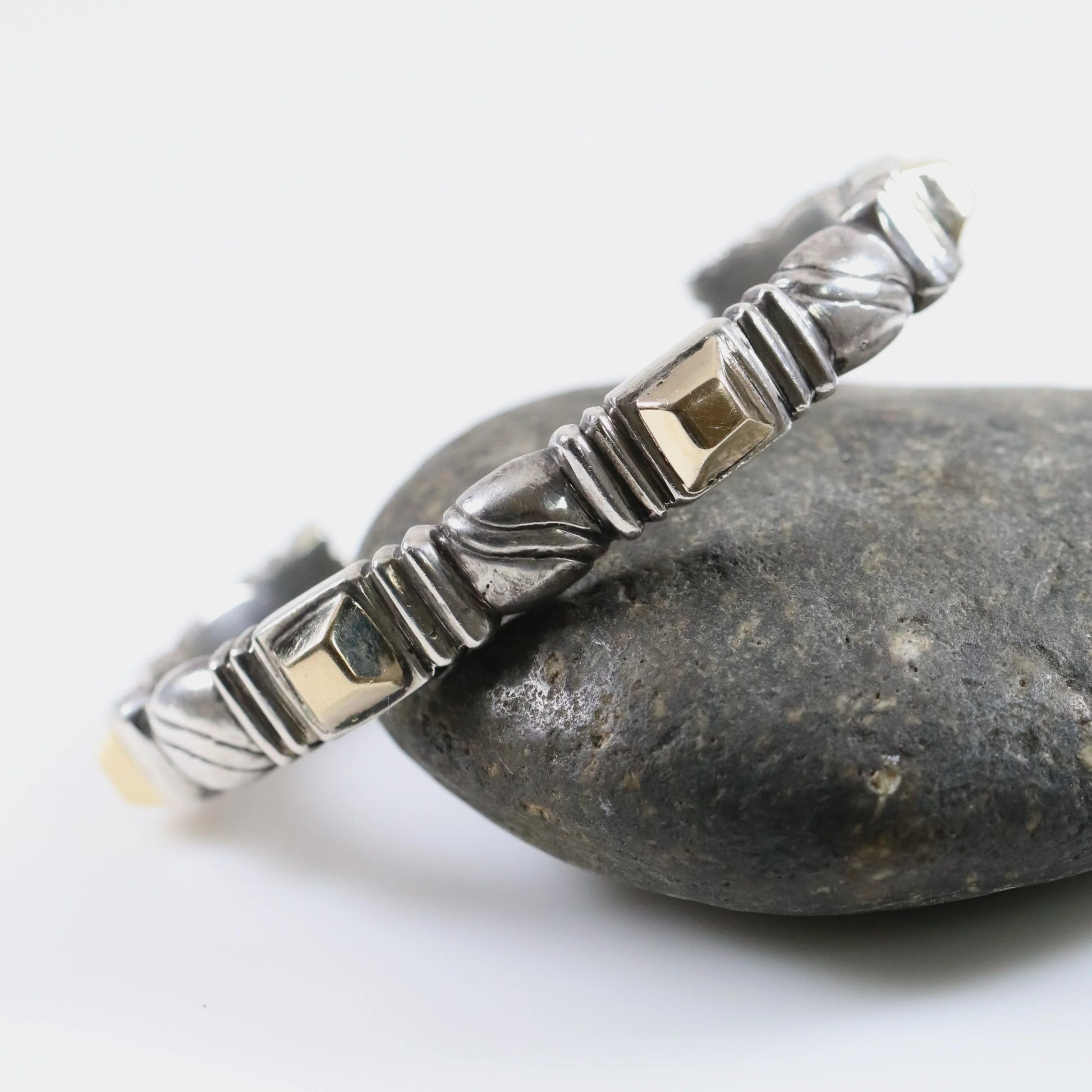 Vintage William Spratling Jewelry | Rare Taxco Handcrafted Gold Gilded Cuff 980 Sterling Silver Cuff Bracelet Mexico - Carmel Fine Silver Jewelry