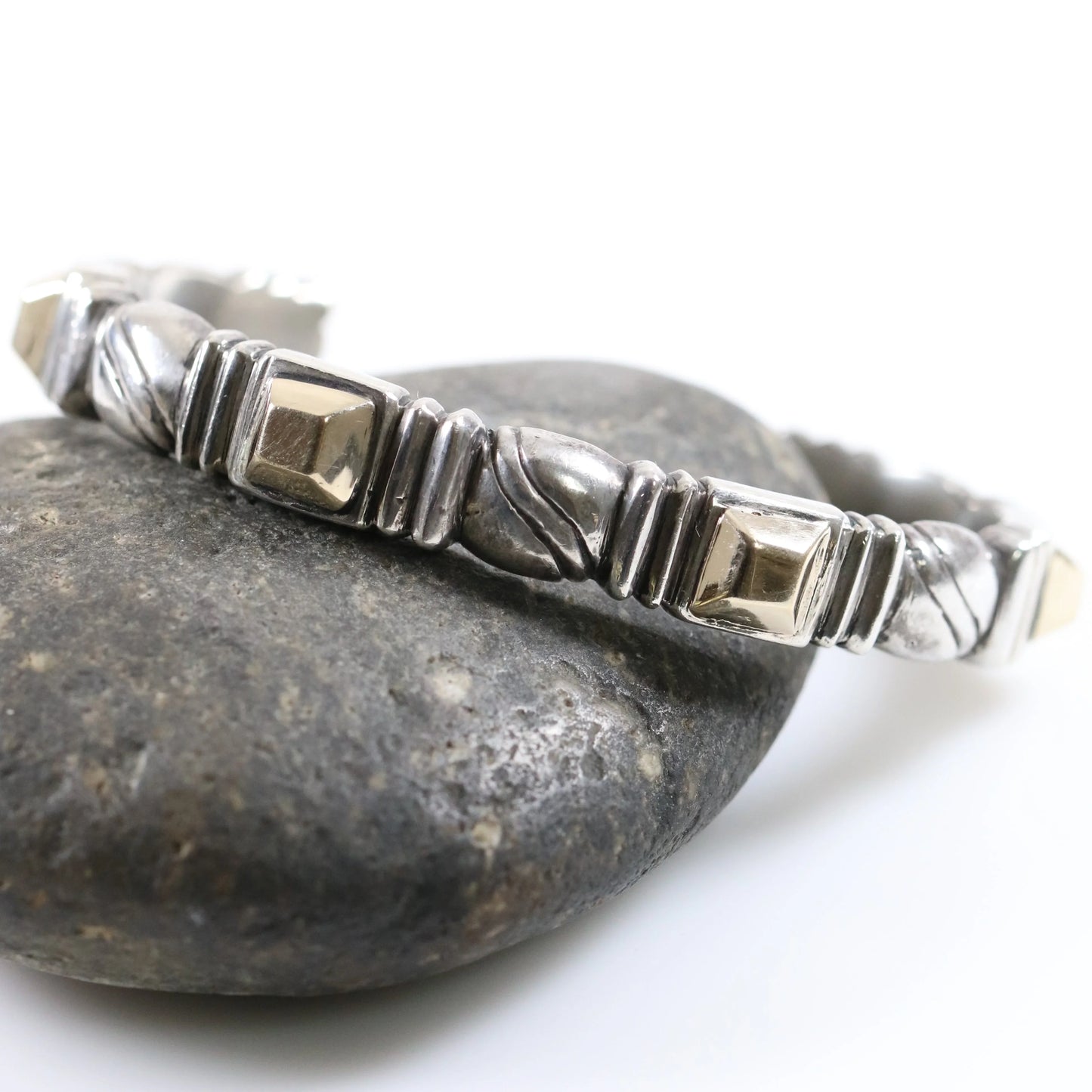 Vintage William Spratling Jewelry | Rare Taxco Handcrafted Gold Gilded Cuff 980 Sterling Silver Cuff Bracelet Mexico - Carmel Fine Silver Jewelry