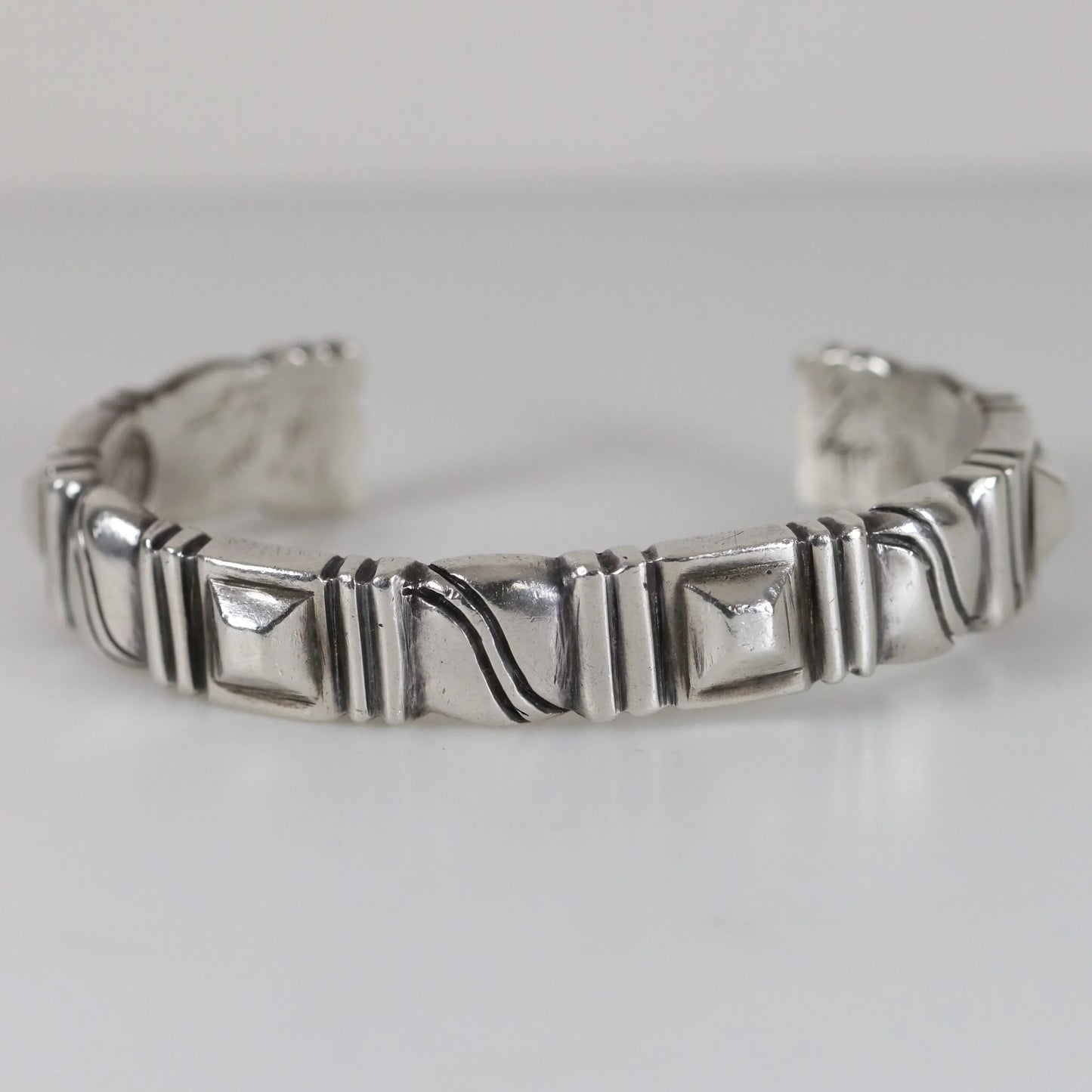 Vintage William Spratling Jewelry | Solid Sterling Silver Cuff Bracelet Mexico - Carmel Fine Silver Jewelry