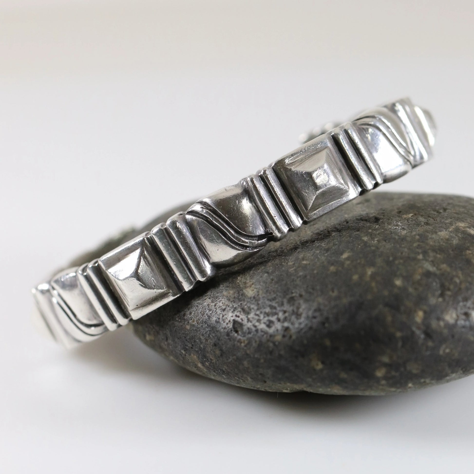 Vintage William Spratling Jewelry | Solid Sterling Silver Cuff Bracelet Mexico - Carmel Fine Silver Jewelry
