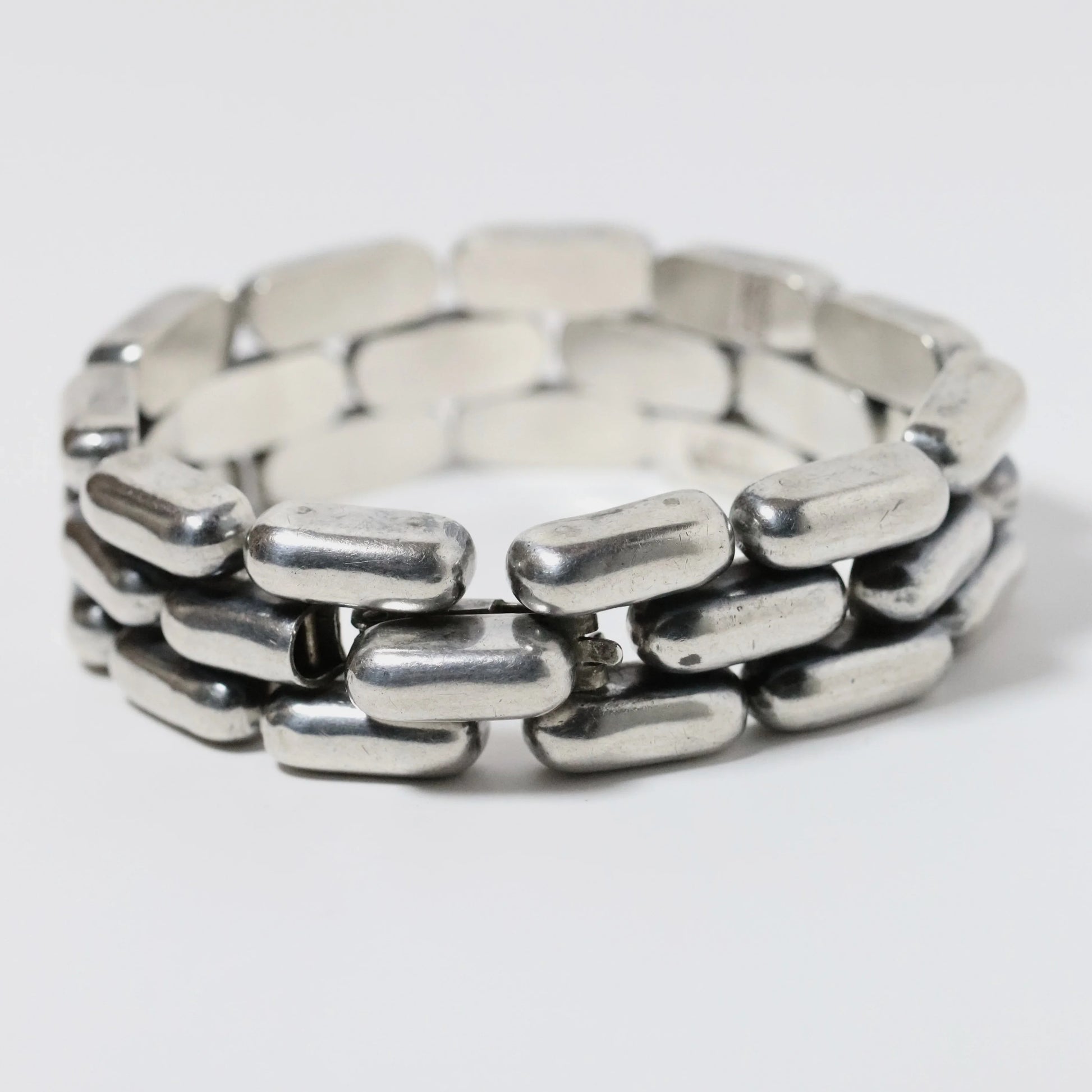 Vintage William Spratling Jewelry | William Spratling Panther Link Bracelet Mexico - Carmel Fine Silver Jewelry