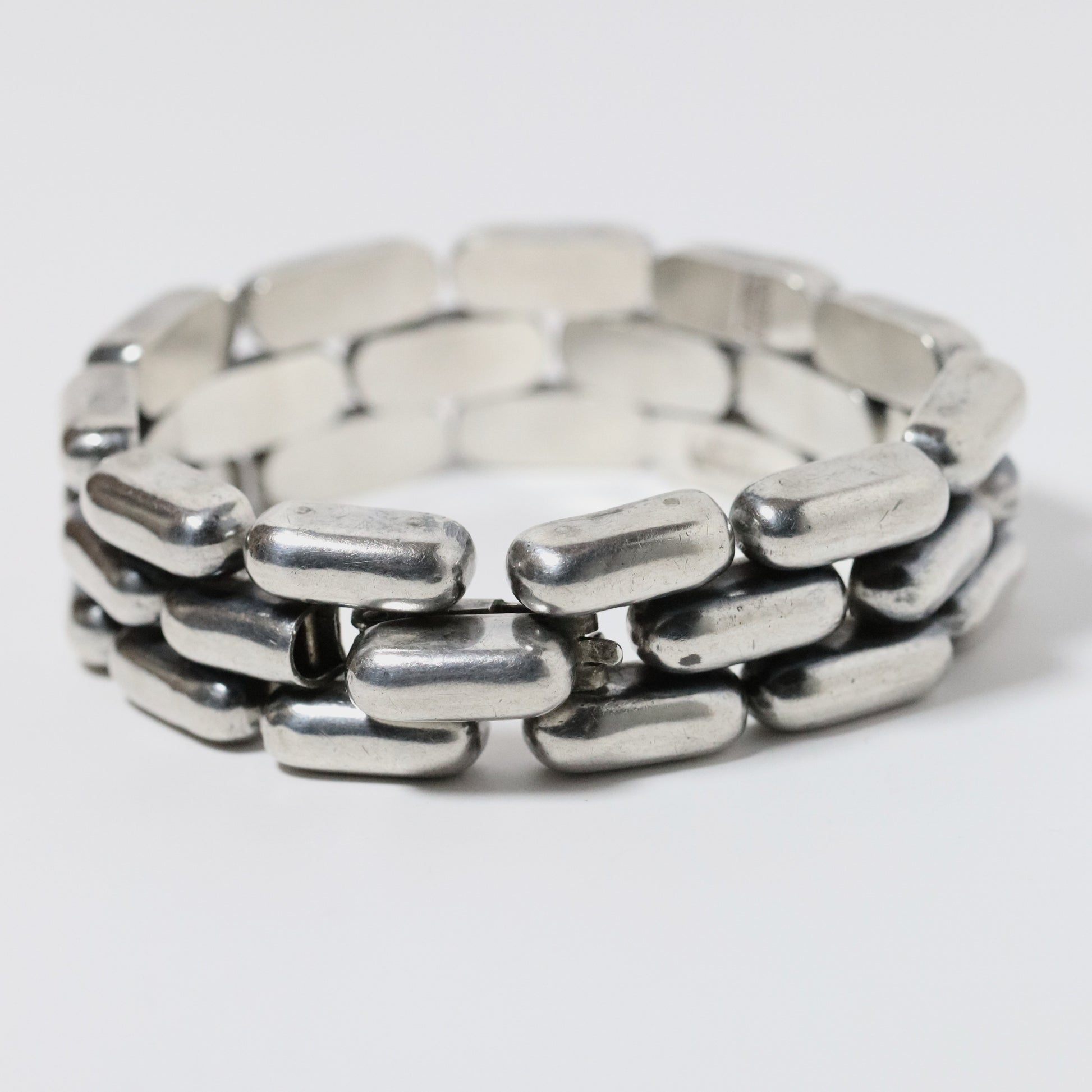 Vintage William Spratling Jewelry | William Spratling Panther Link Bracelet Mexico - Carmel Fine Silver Jewelry