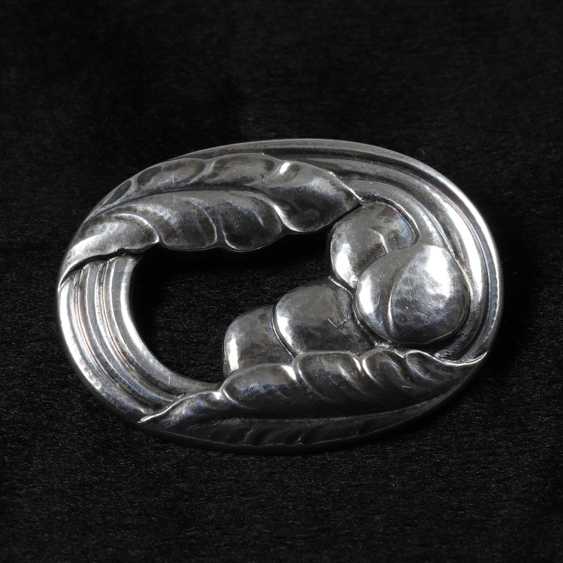 Early Georg Jensen Jewelry | Foliate Berry Art Nouveau Silver Vintage Brooch 18 - Carmel Fine Silver Jewelry