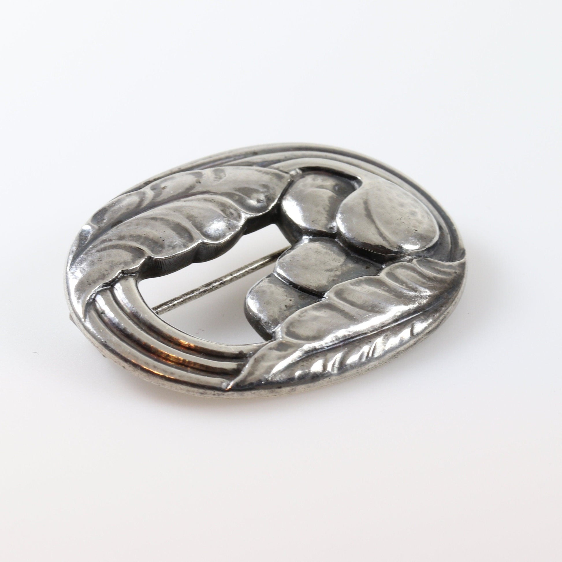 Early Georg Jensen Jewelry | Foliate Berry Art Nouveau Silver Vintage Brooch 18 - Carmel Fine Silver Jewelry