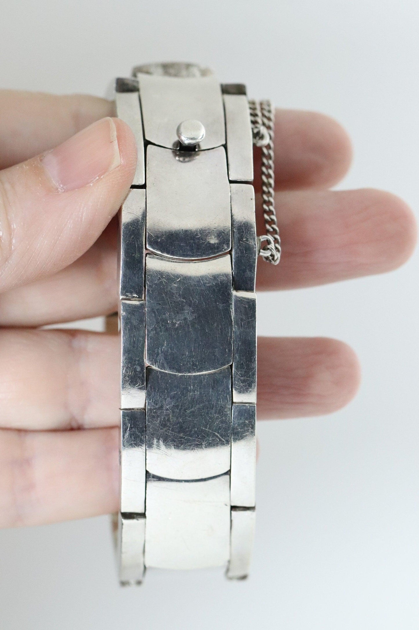 SOLD OUT: Antonio Pineda Bracelet | Taxco Mid-Century Modernist Panel | Vintage 970 Sterling Silver Mexico - Carmel FSJ