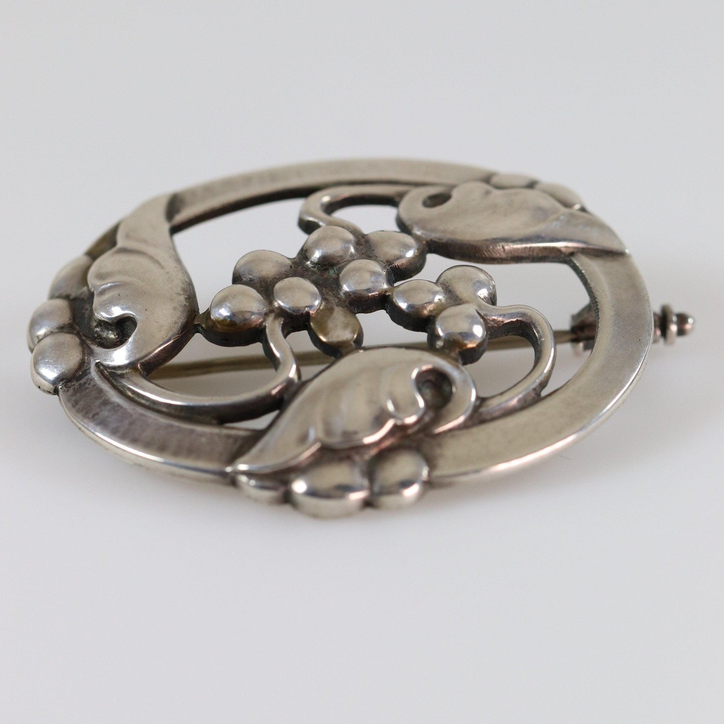Vintage Georg Jensen Jewelry | Grape Art Nouveau Silver Brooch 101 - Carmel Fine Silver Jewelry